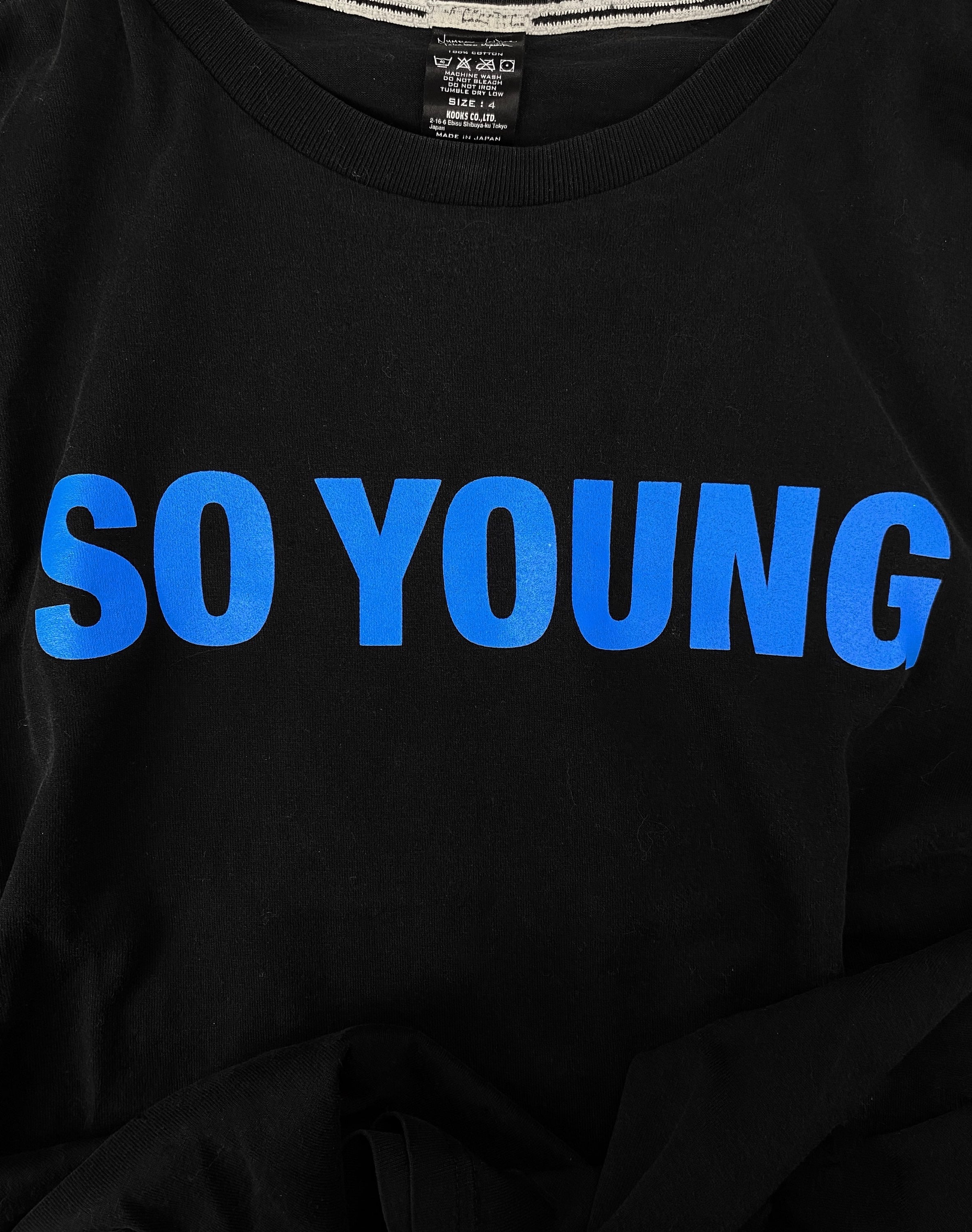 AW09 Number (N)ine ‘So Young’ Distressed Slogan T-Shirt
