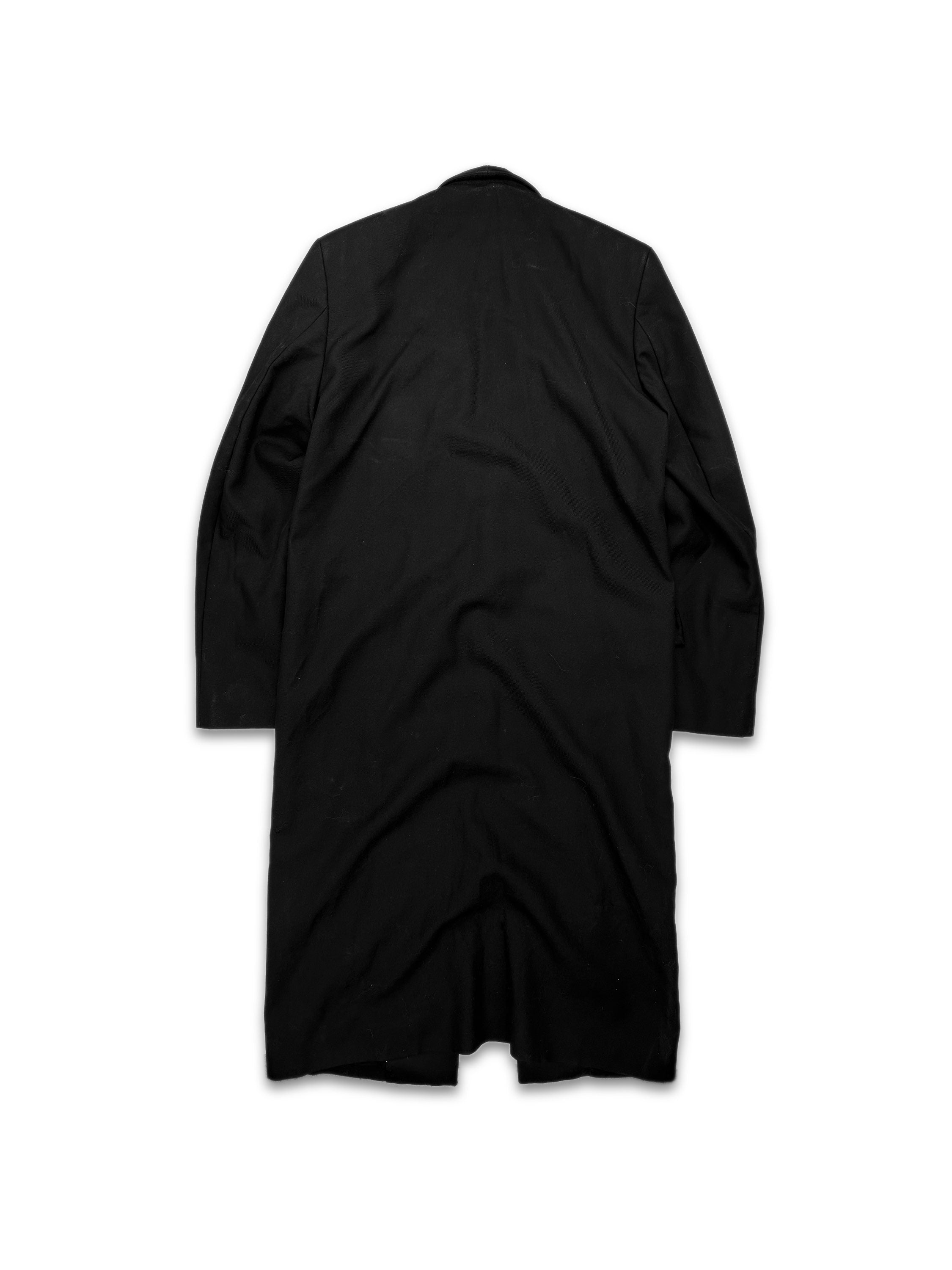 AW20 Balenciaga ‘Shawl Collar’ Black Full Length Trench Coat