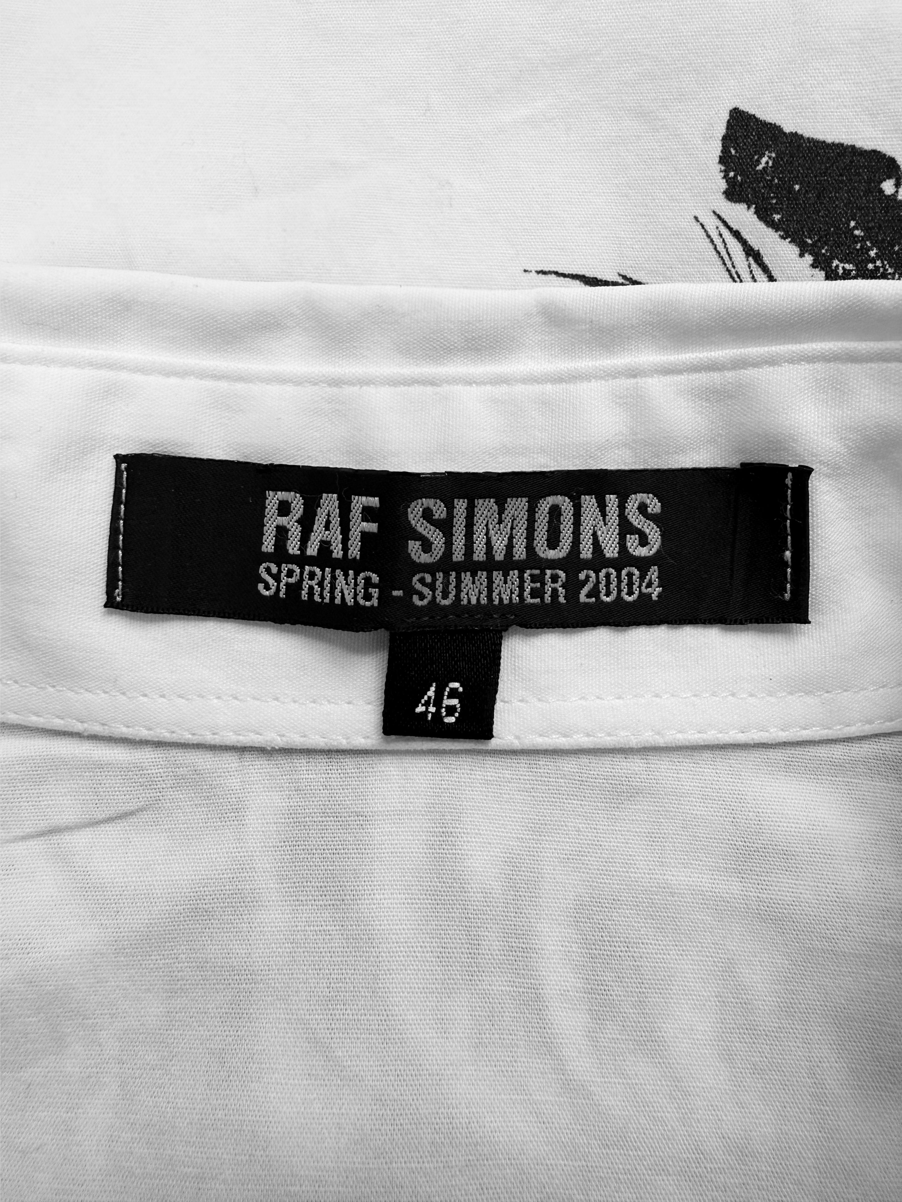 SS04 Raf Simons ‘Siddhartha’ Lithograph White Button Up Shirt