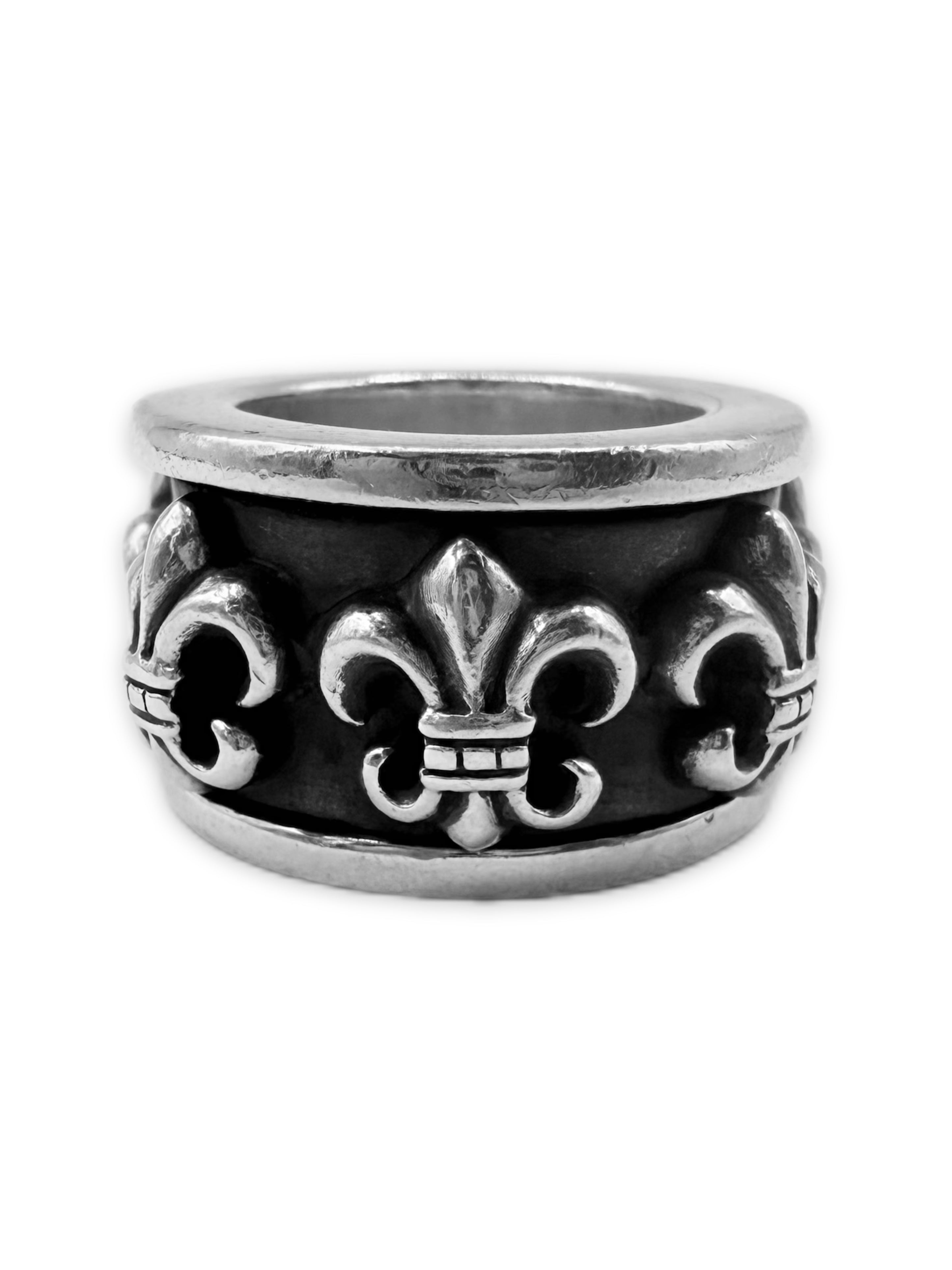 Chrome Hearts Fleur de Lis .925 Silver Spinner Ring