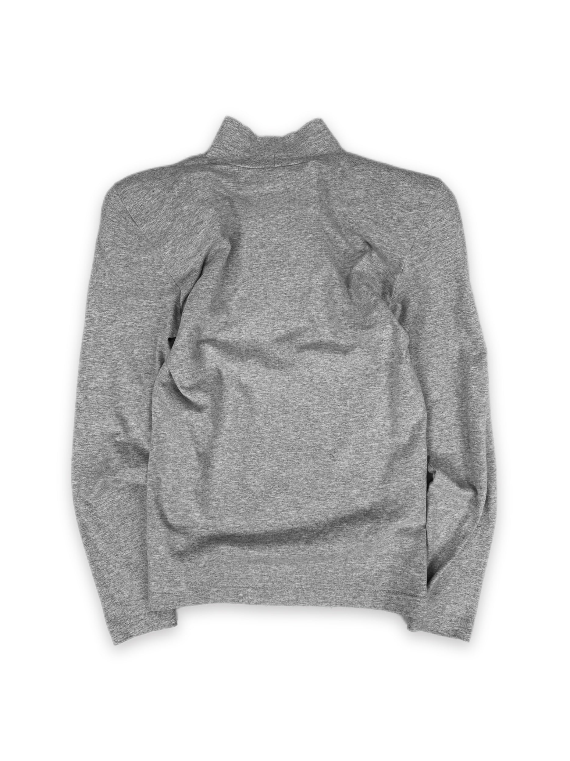 AW23 Balenciaga Shoulder Pad Heather Grey Turtleneck Long Sleeve