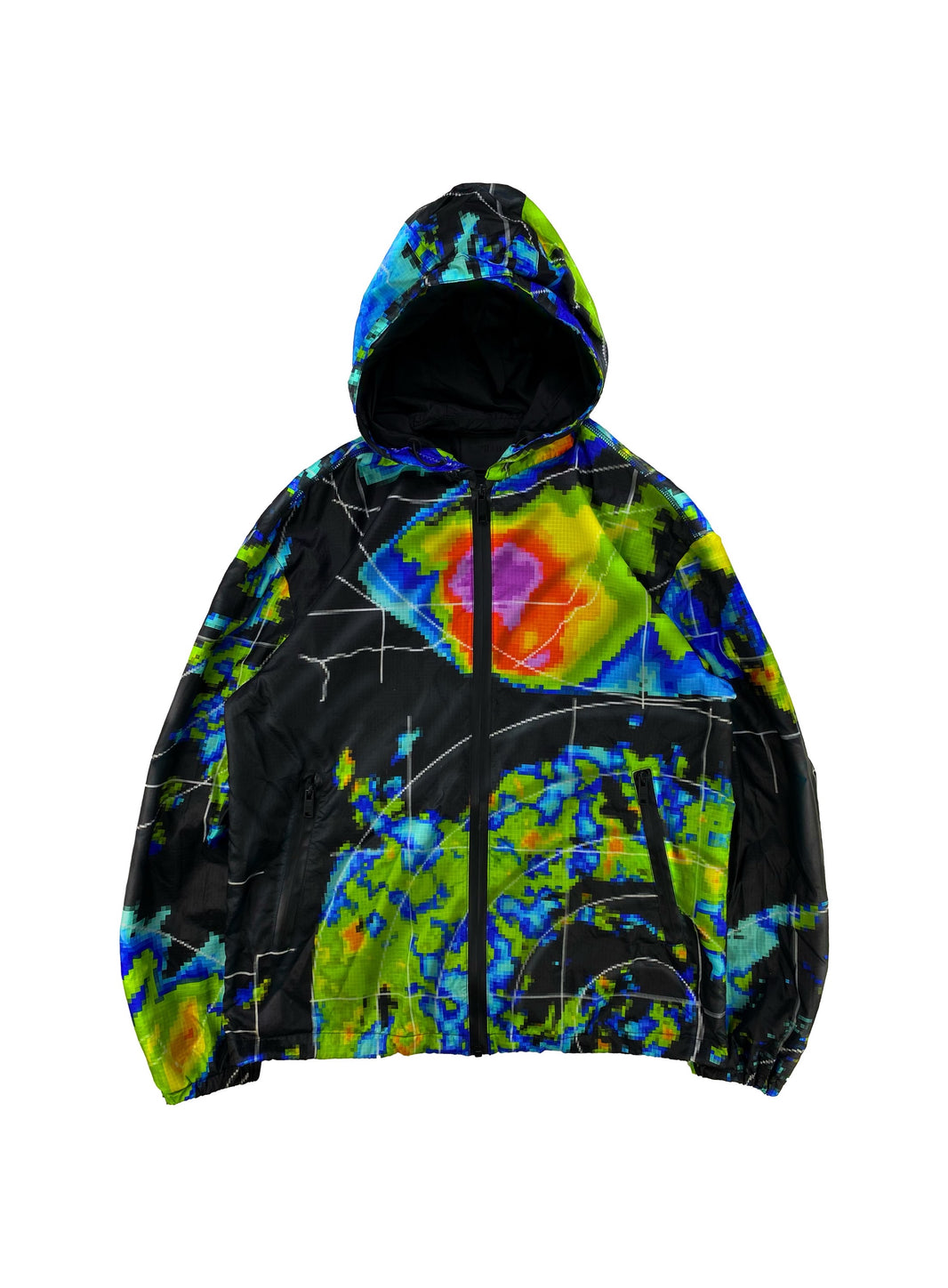 SS17 Prada ‘Radar’ Pixelated Ripstop Graphic Nylon Jacket