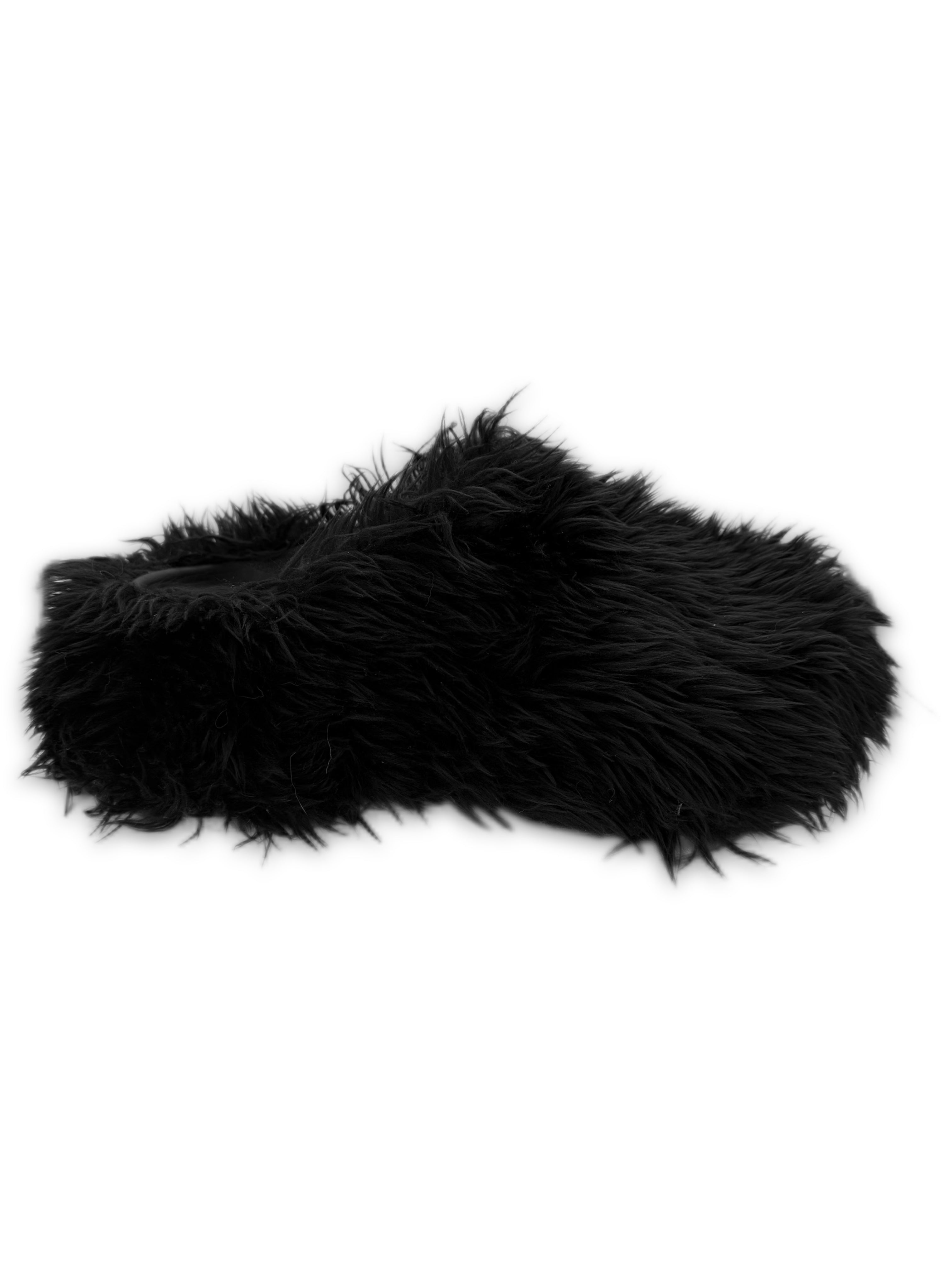 SS22 Balenciaga x Crocs Faux Fur Rubber Slip-on Mules