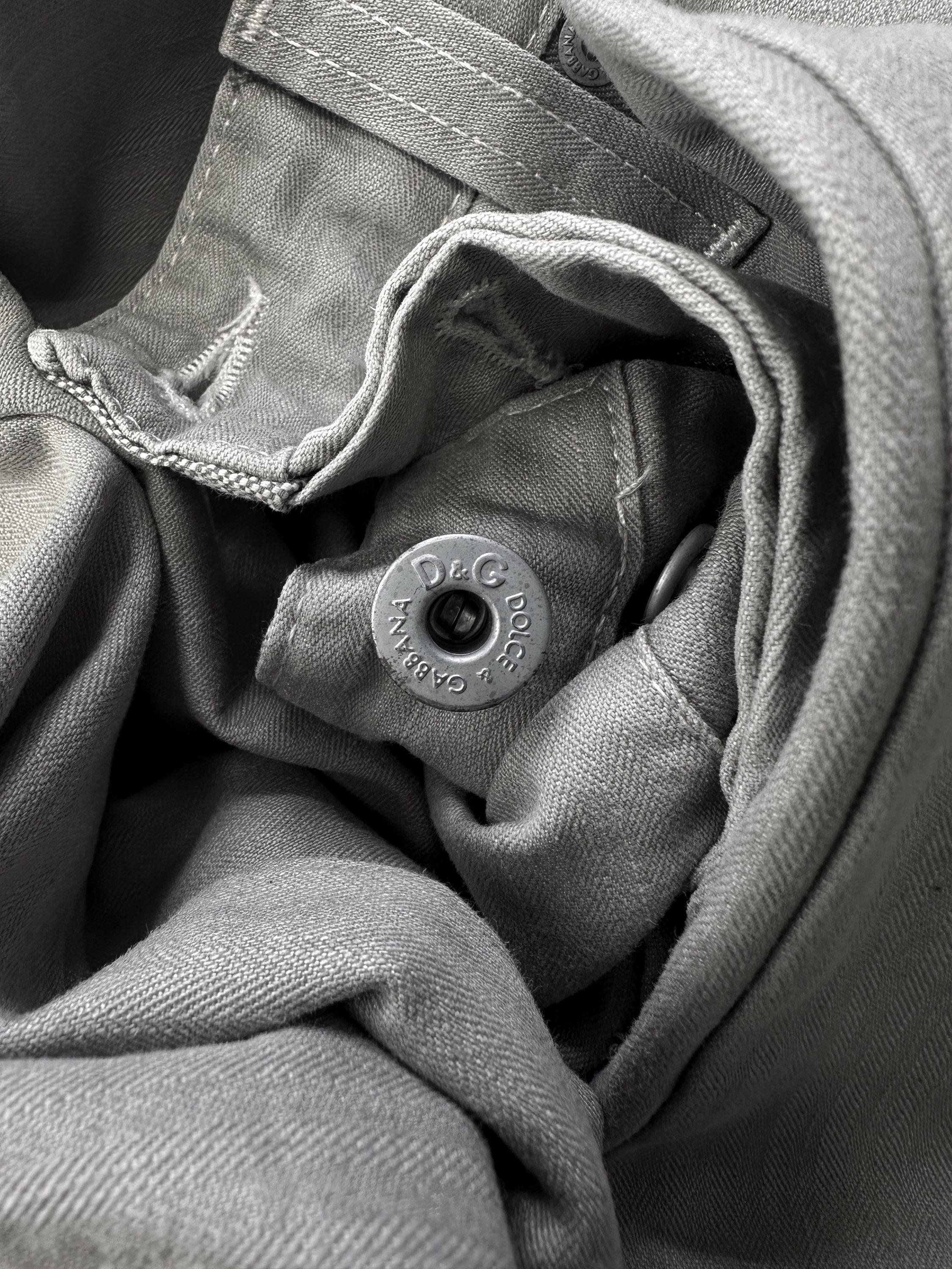00s Dolce & Gabbana Grey Wash Wide Cut Denim