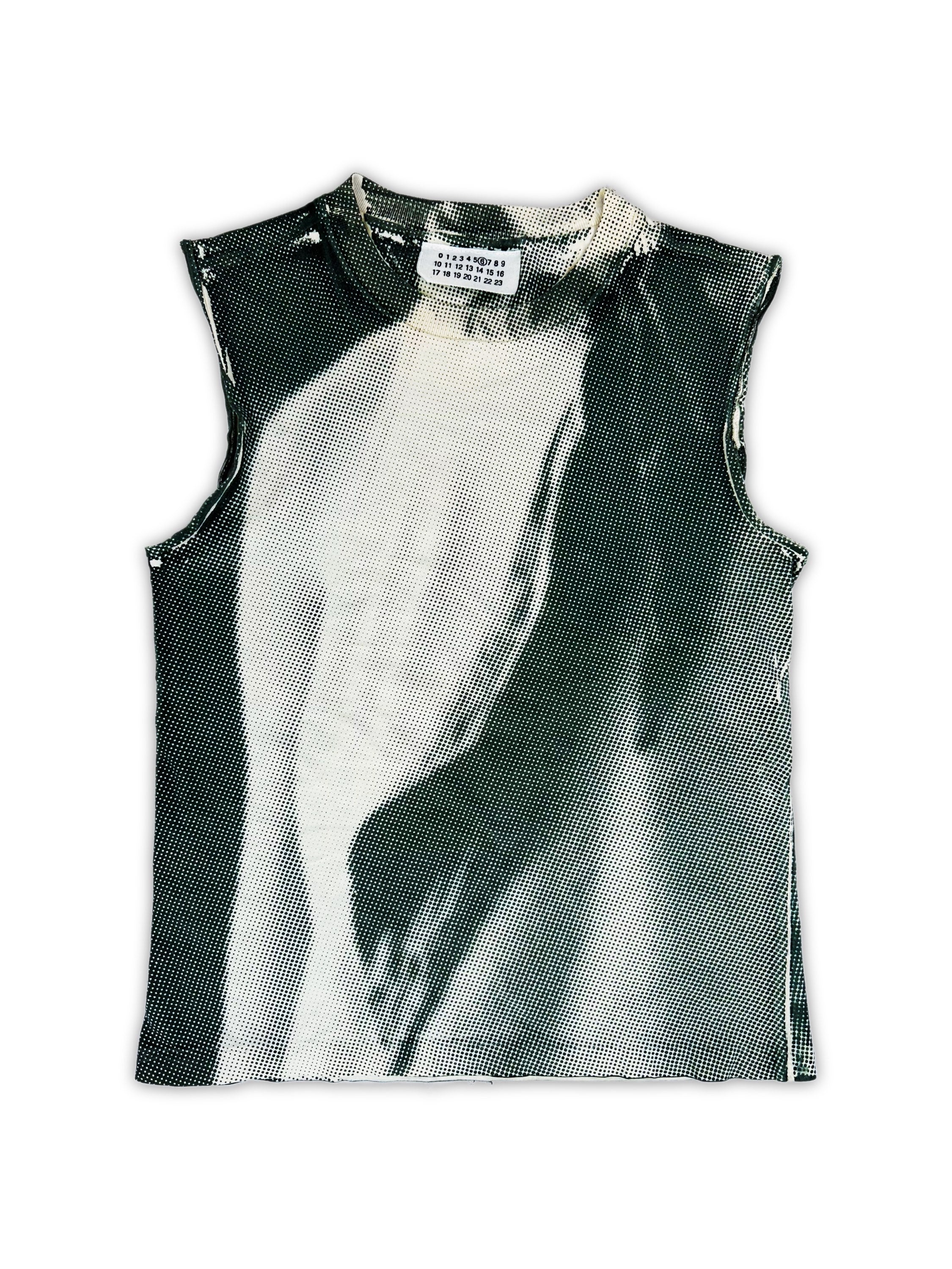 SS04 Maison Margiela ‘Pointillism’ Sea Foam Green Tank-top