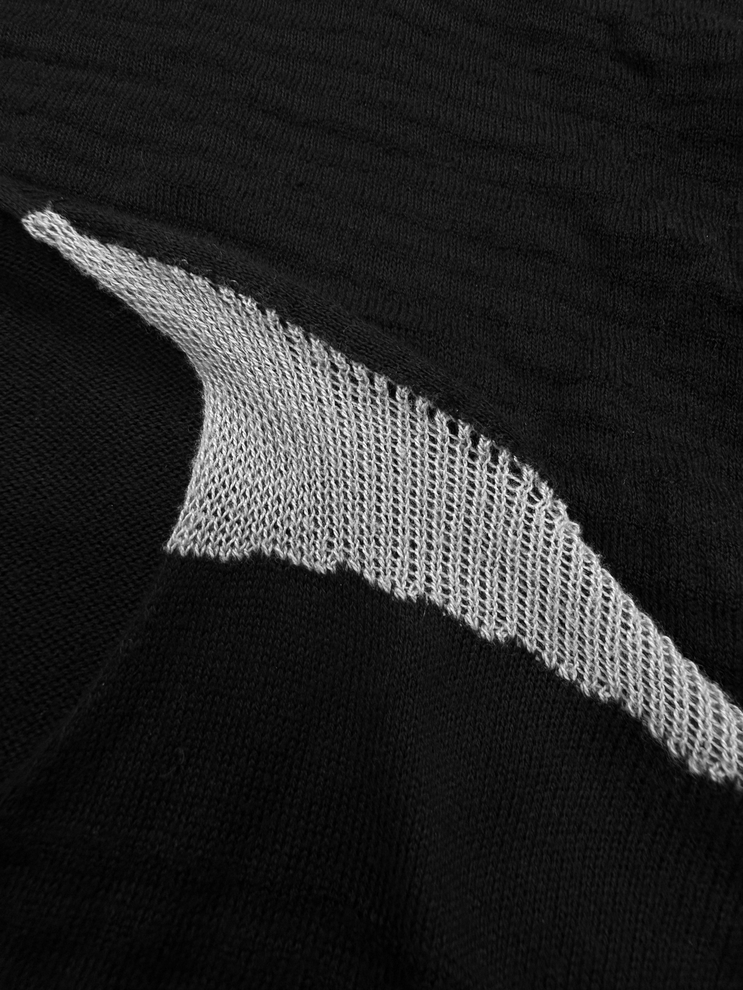 SS11 Rick Owens ‘Anthem’ Loose Gauge Striped Knit Sweater