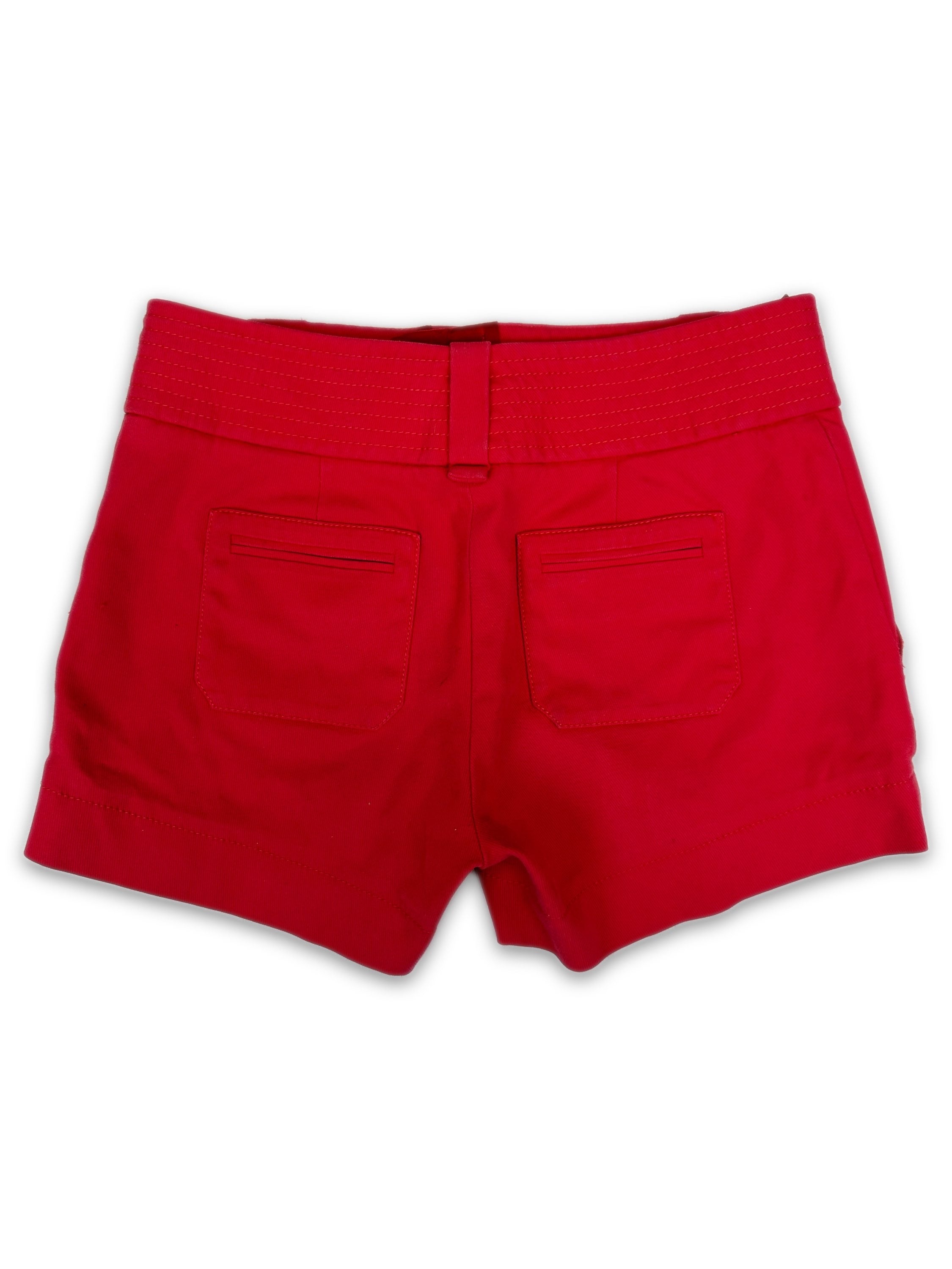 00s Gucci by Tom Ford Cherry Red Metallic Short Shorts