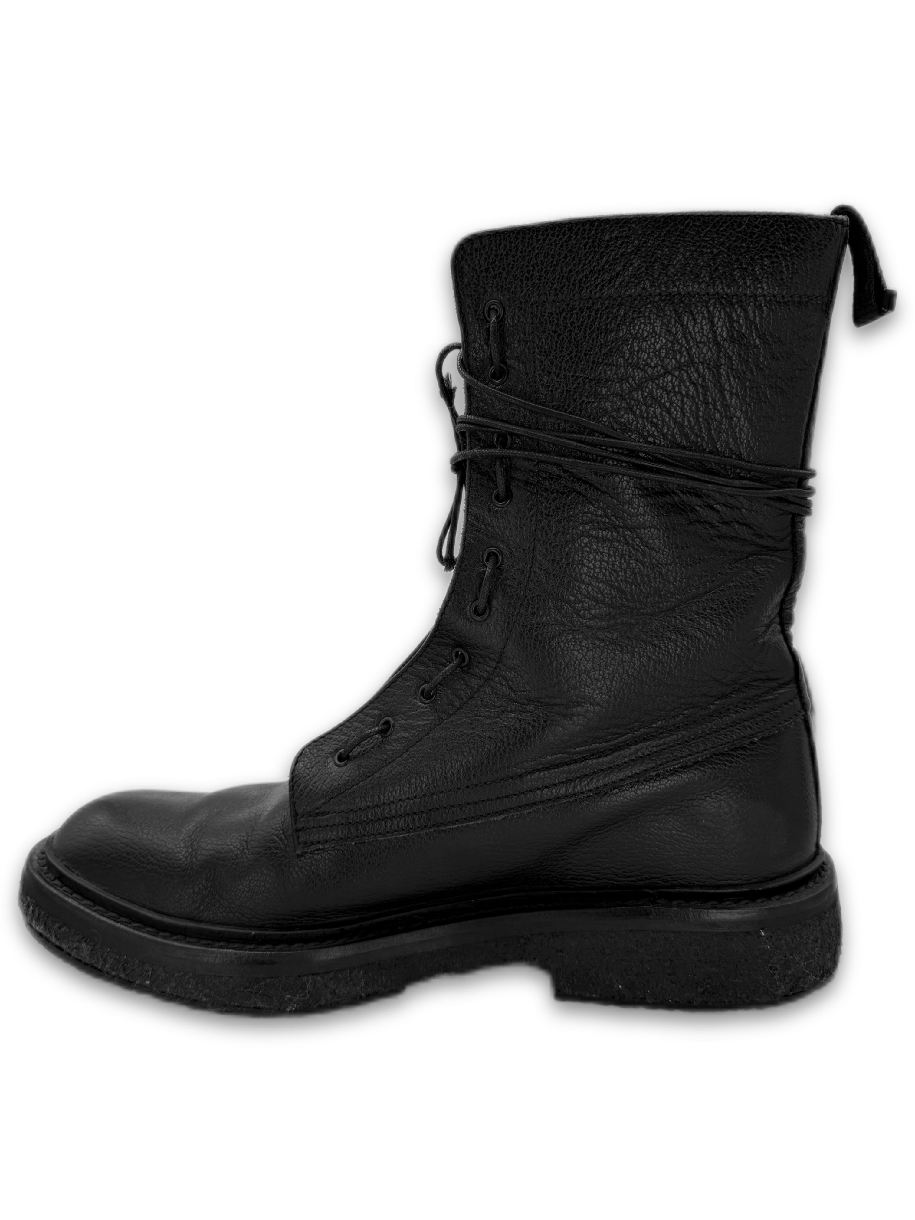 AW07 Dior Homme ‘Navigate’ Black Leather Combat Boots