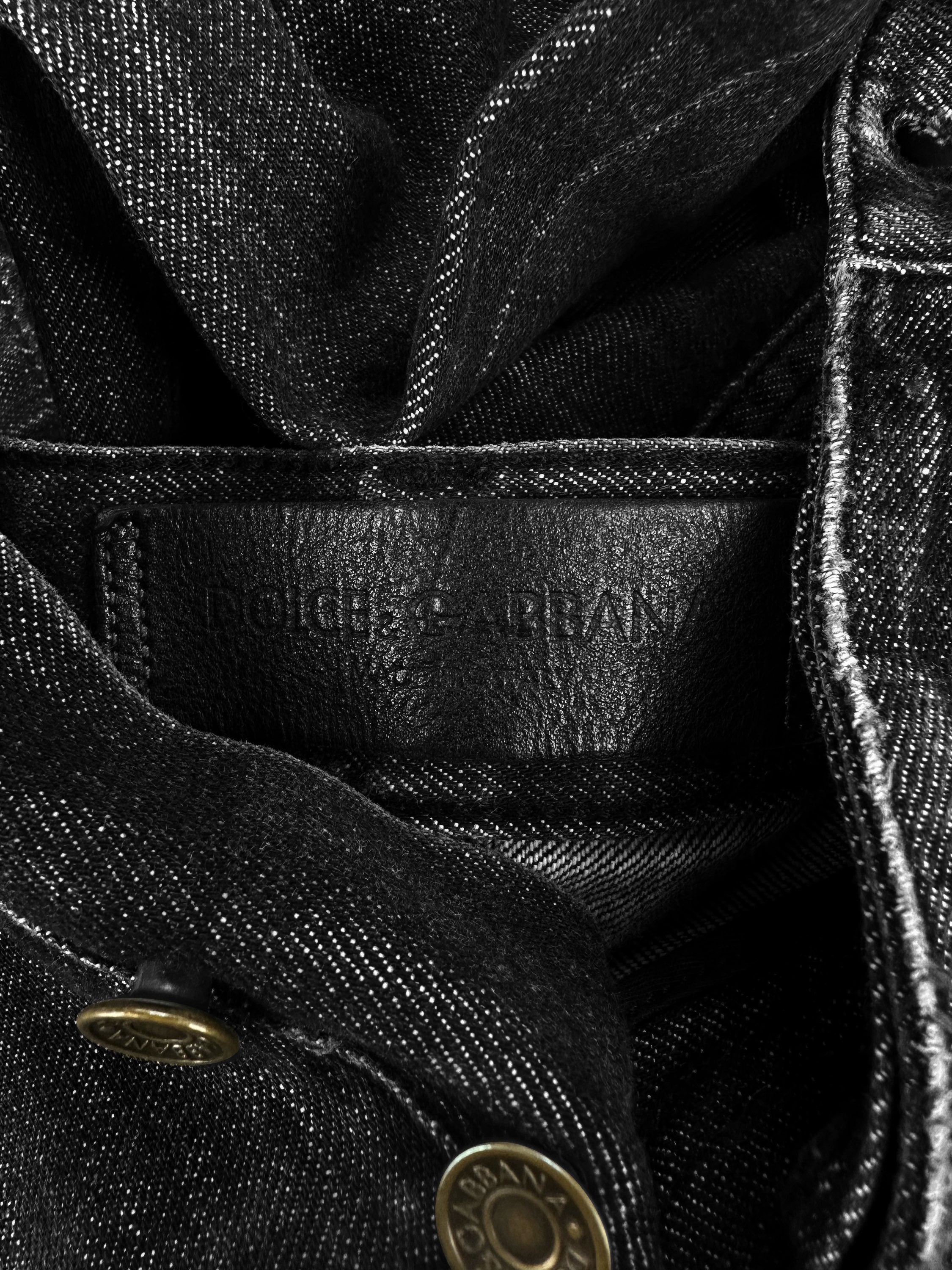 00s Dolce &amp; Gabbana Distressed Black Wash Denim