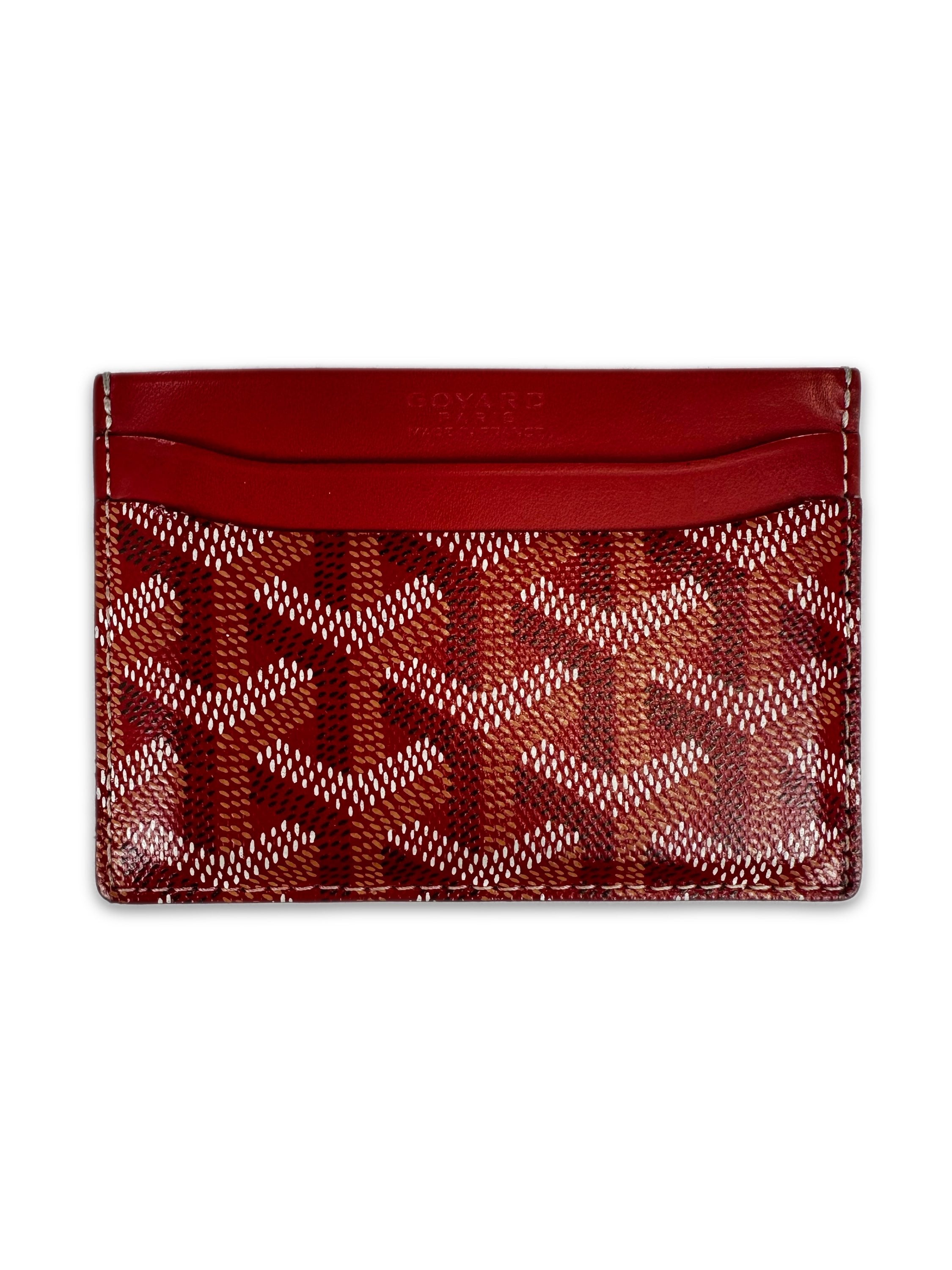 Goyard Red Monogram Leather Cardholder