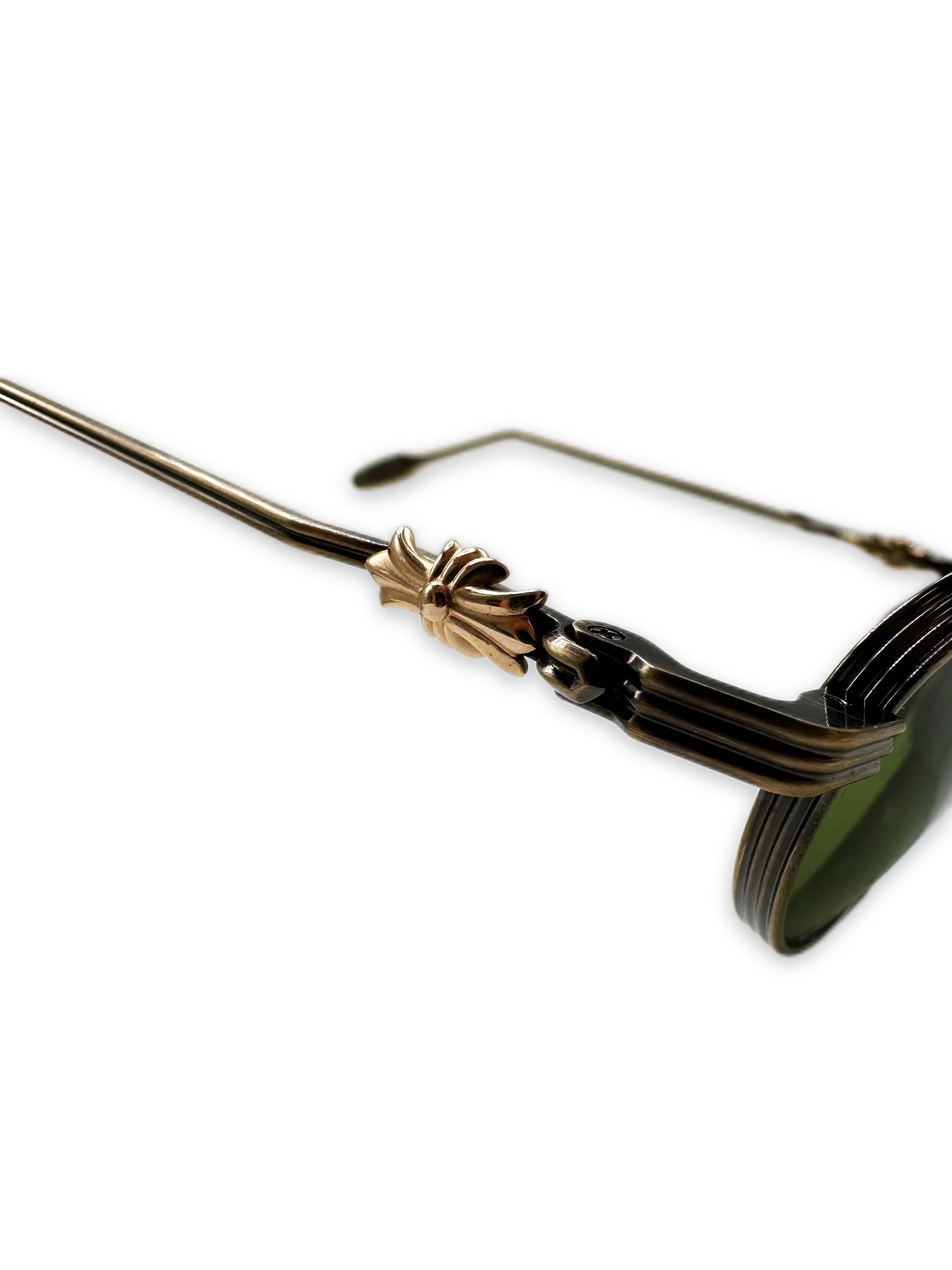 Chrome Hearts ‘Clitoral’ Green Tint Oval .925 Silver Sunglasses