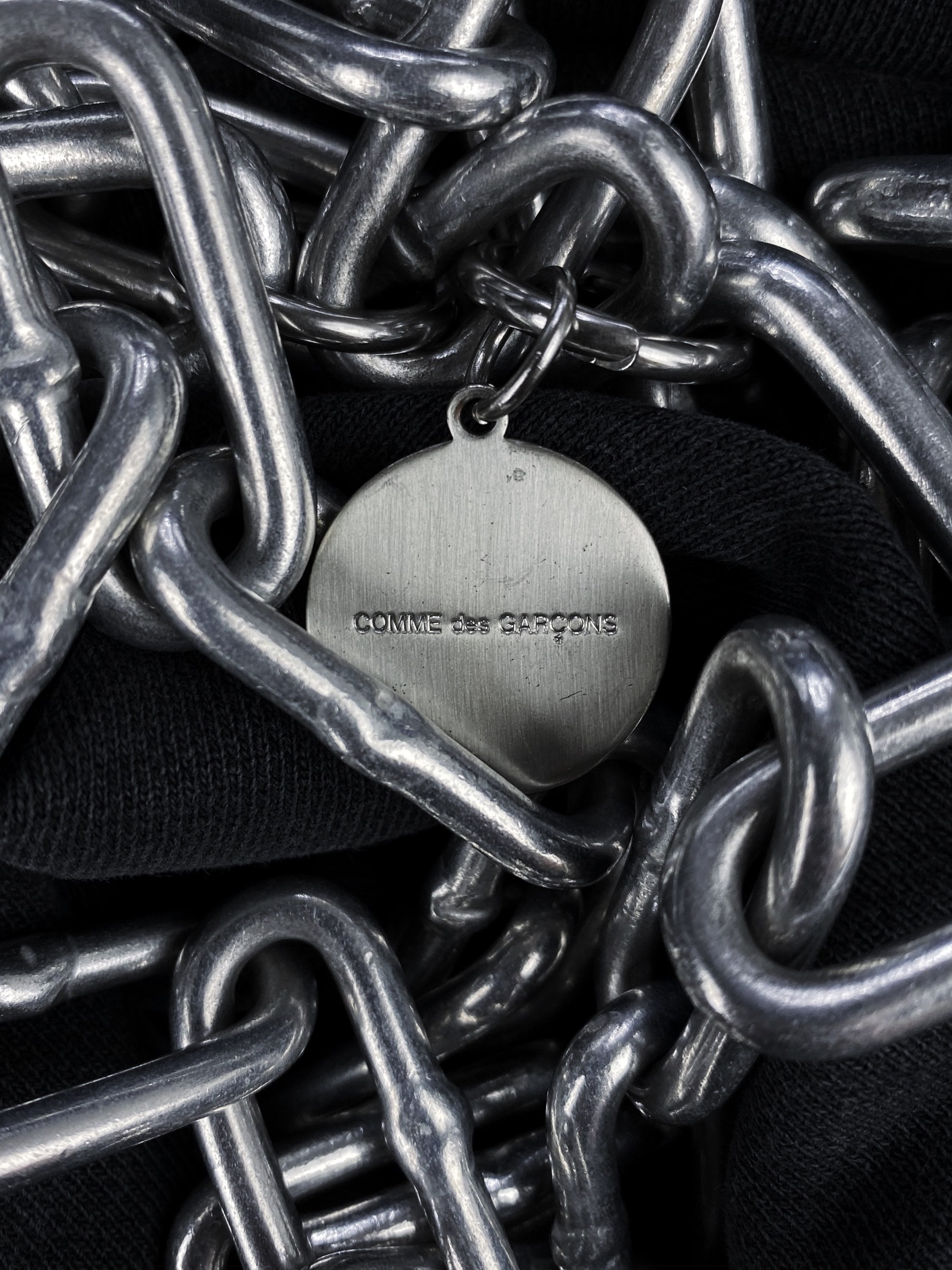 AW19 Comme des Garçons Silver Chain Chest Rig Harness