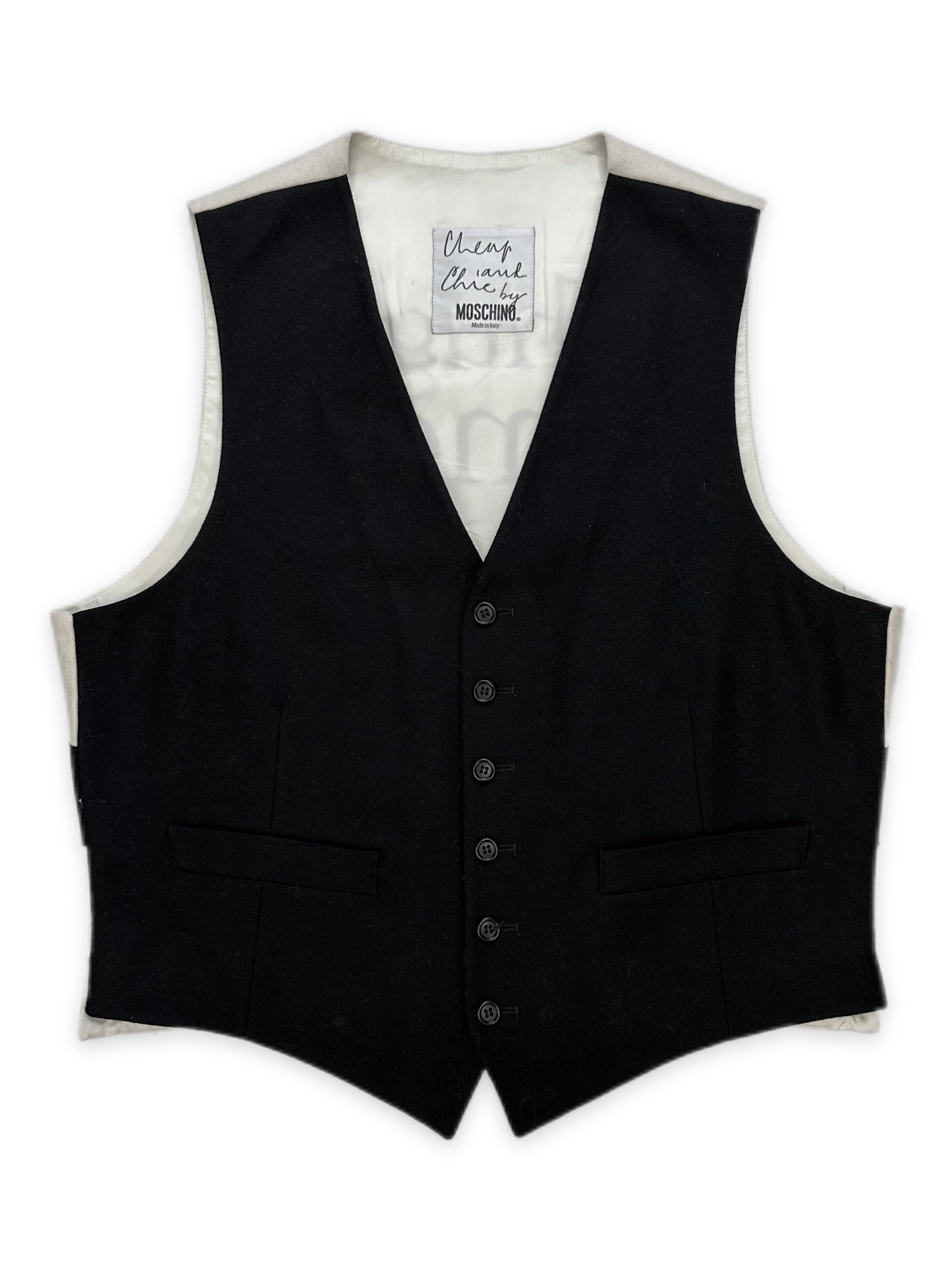 AW94 Moschino ‘Hug Me’ Cheap &amp; Chic Two Tone Vest