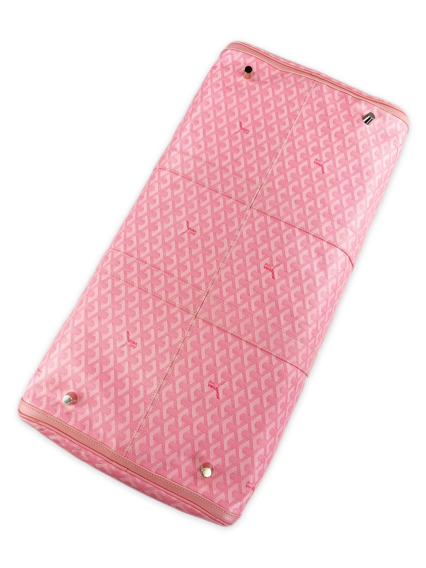 2008 Goyard 60 Sakura Baby Pink Japan Exclusive Croisière Leather Duffle Bag