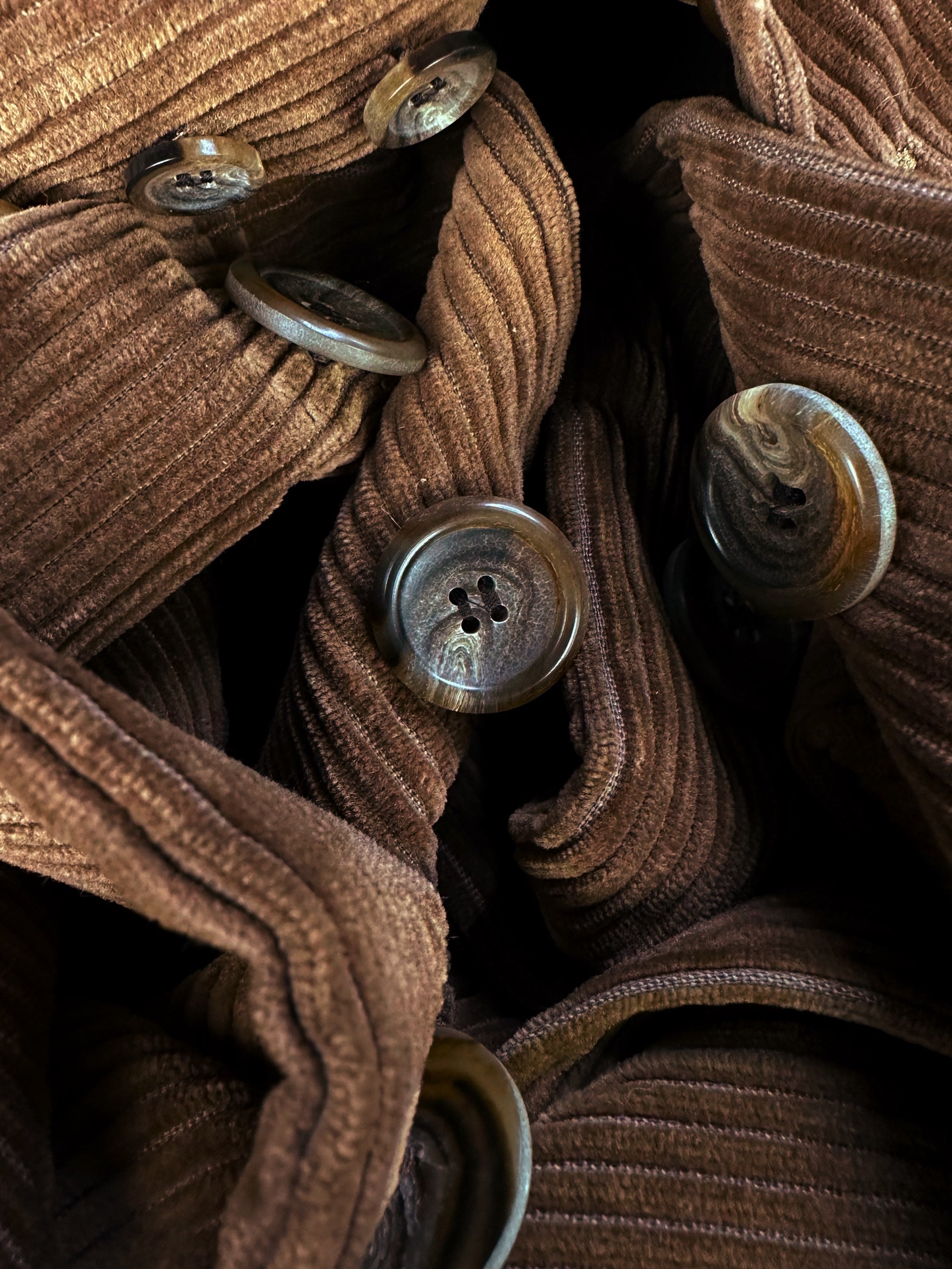 AW01 Raf Simons ‘Riot! Riot! Riot!’ Brown Corduroy Trench Coat