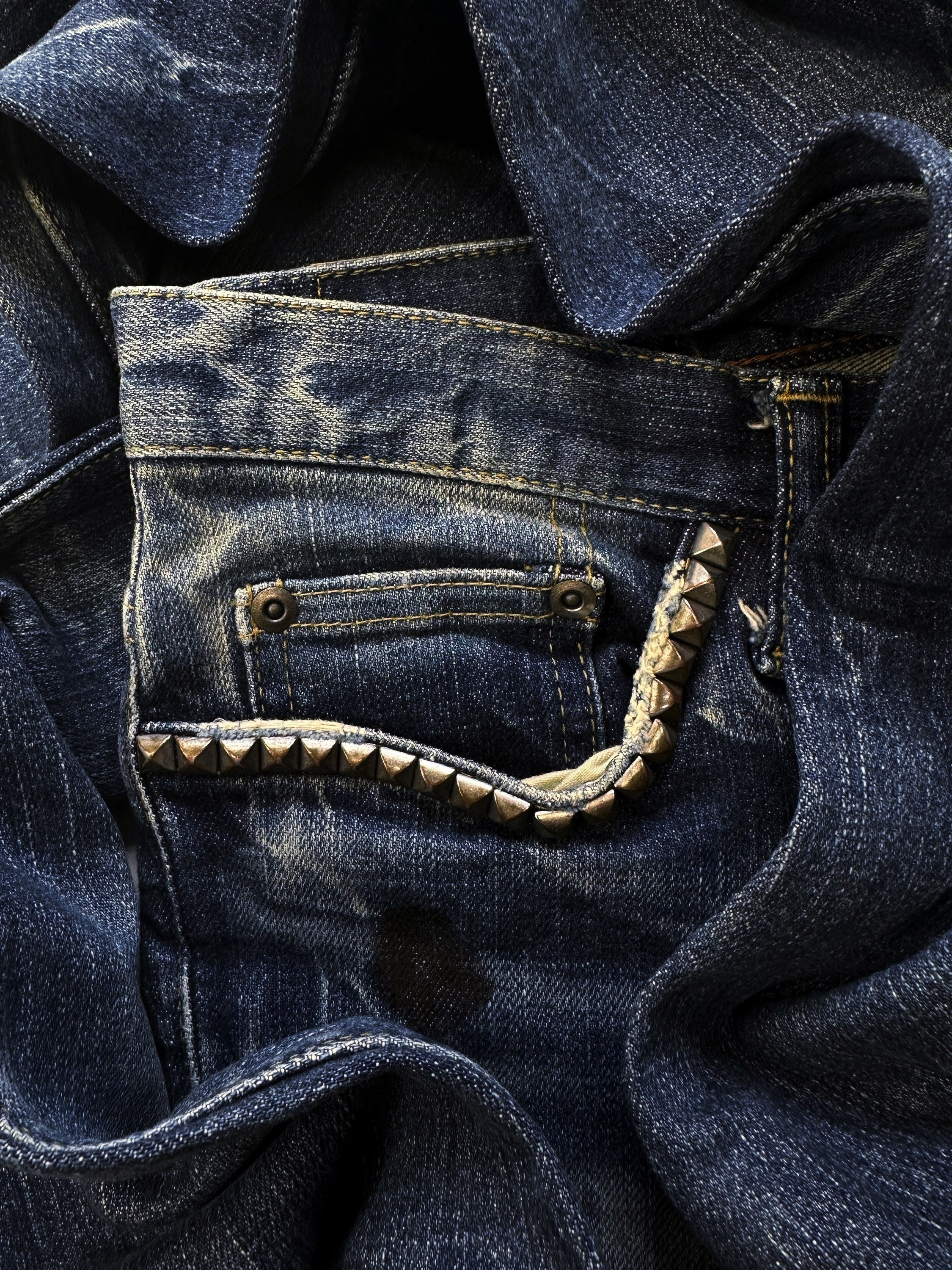 00s Hysteric Glamour ‘Studded’ Blue Wash Demim