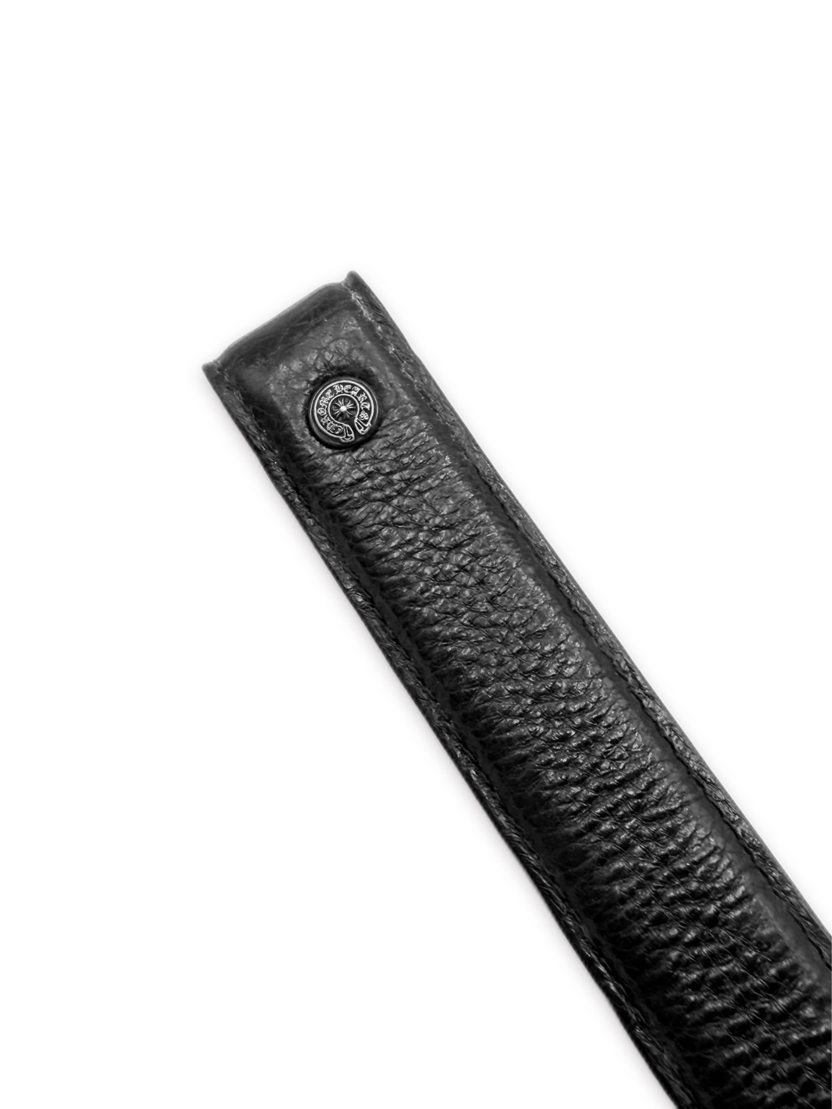 Chrome Hearts 1 inch Black Leather Belt Strap