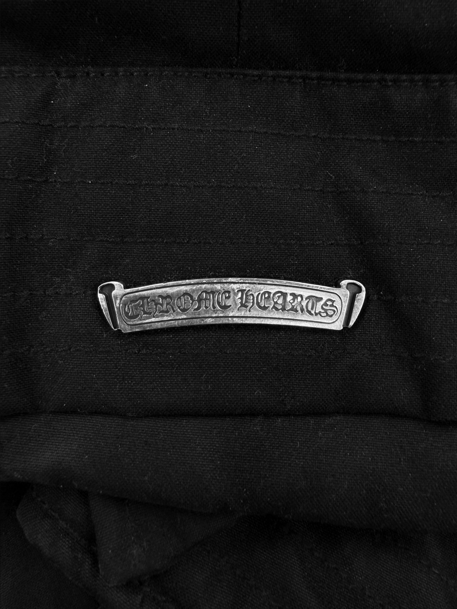 Chrome Hearts Dagger Zip Fleur Back Lined Black Peacoat