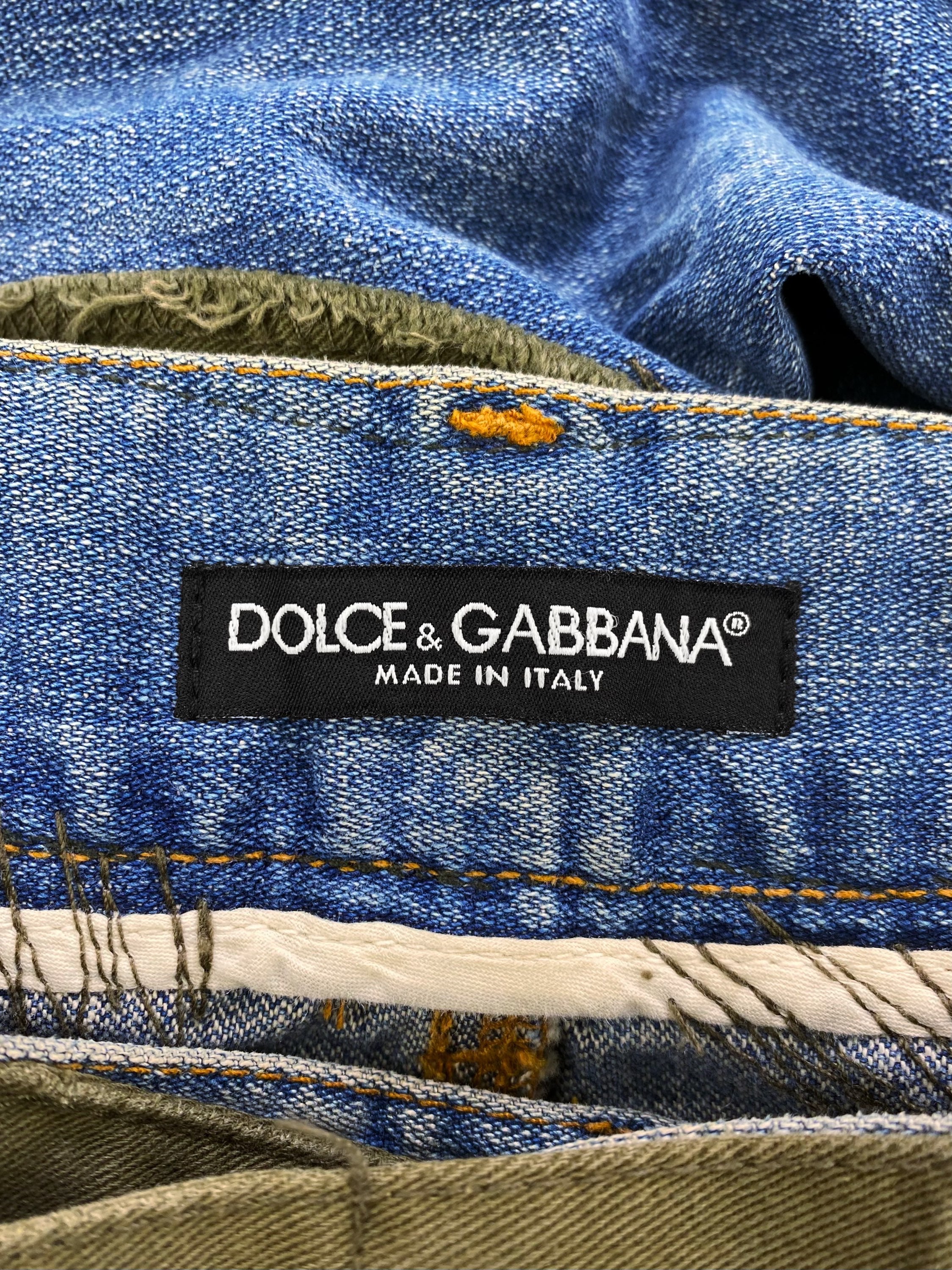 AW05 Dolce &amp; Gabbana Multi Pocket 3D Rebuild Cargo Denim