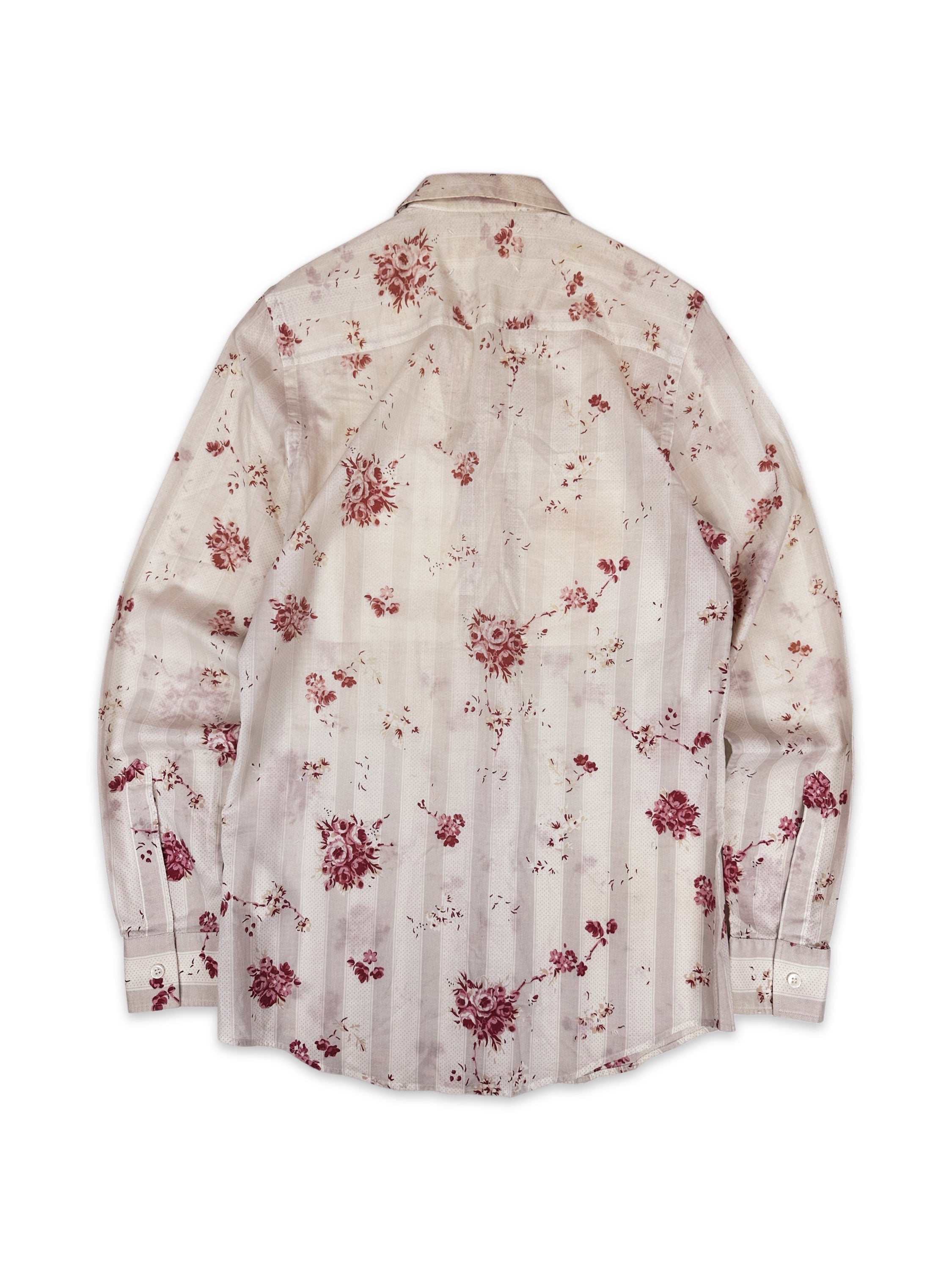 SS13 Maison Margiela ‘Flower’ Graphic Collared Long Sleeve Shirt