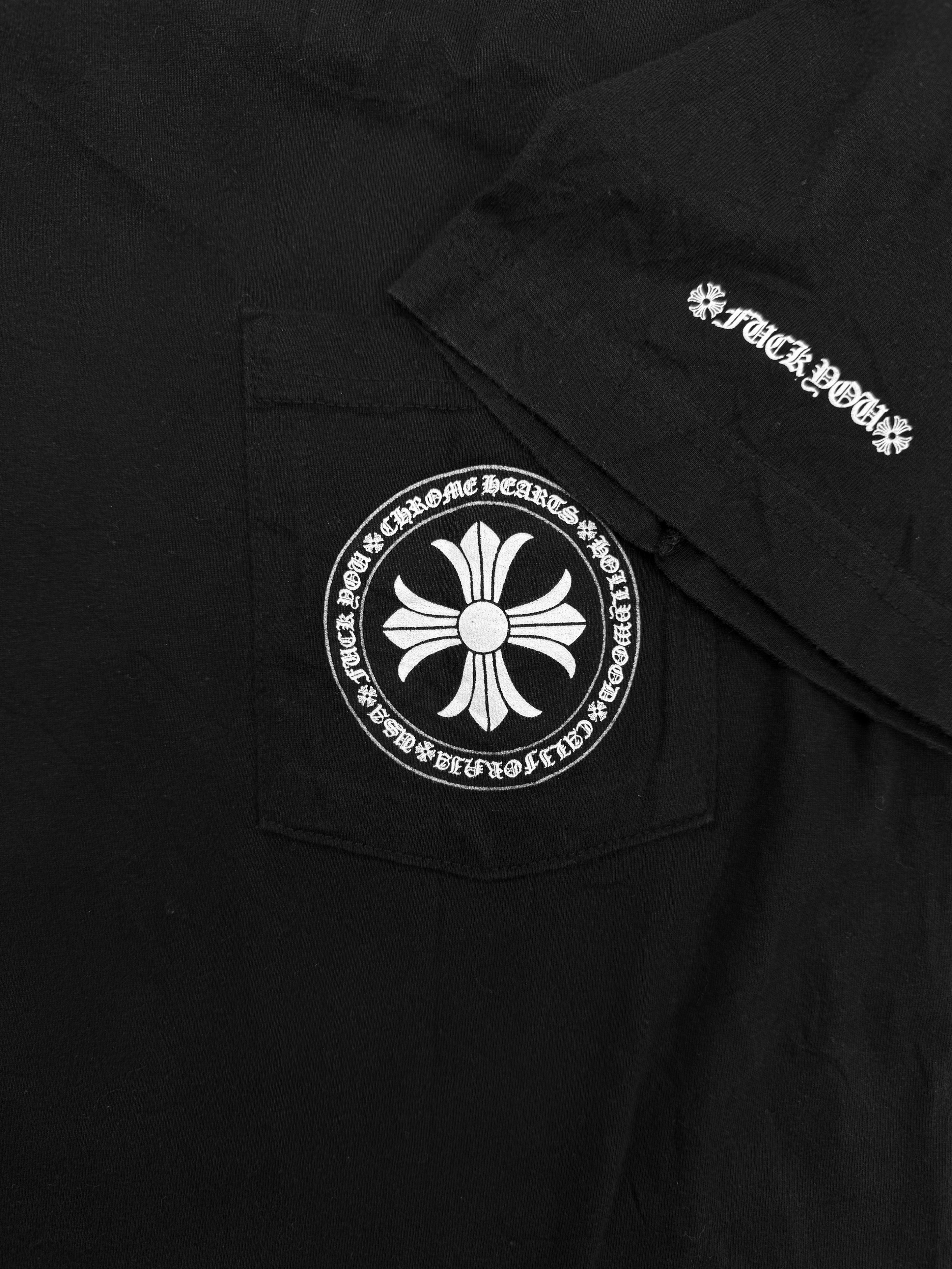 Chrome Hearts Plus Logo Black Pocket Graphic T-Shirt