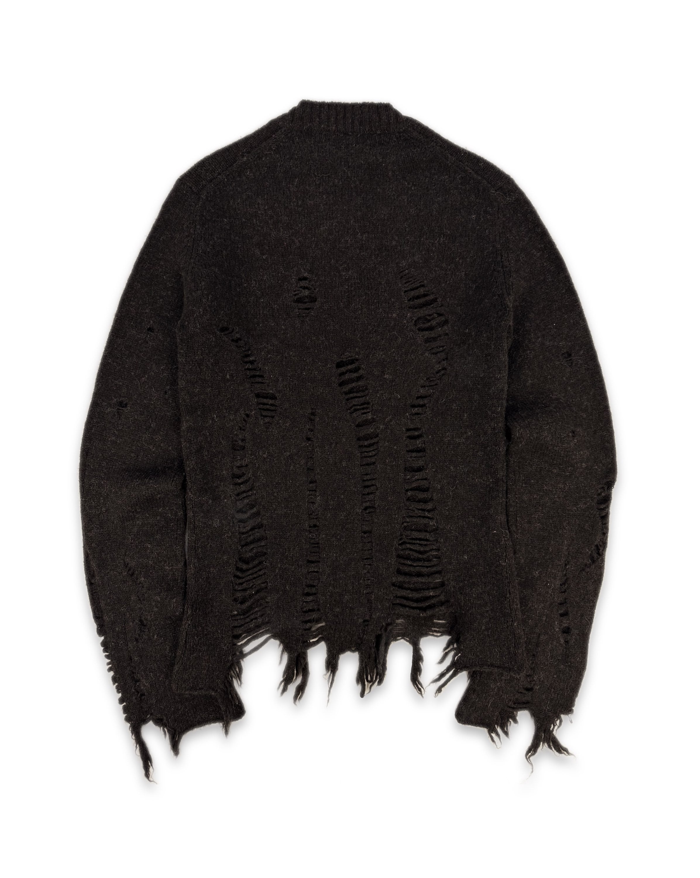 AW03 Junya Watanabe ‘Thrashed’ Wool Knit Distressed Sweater