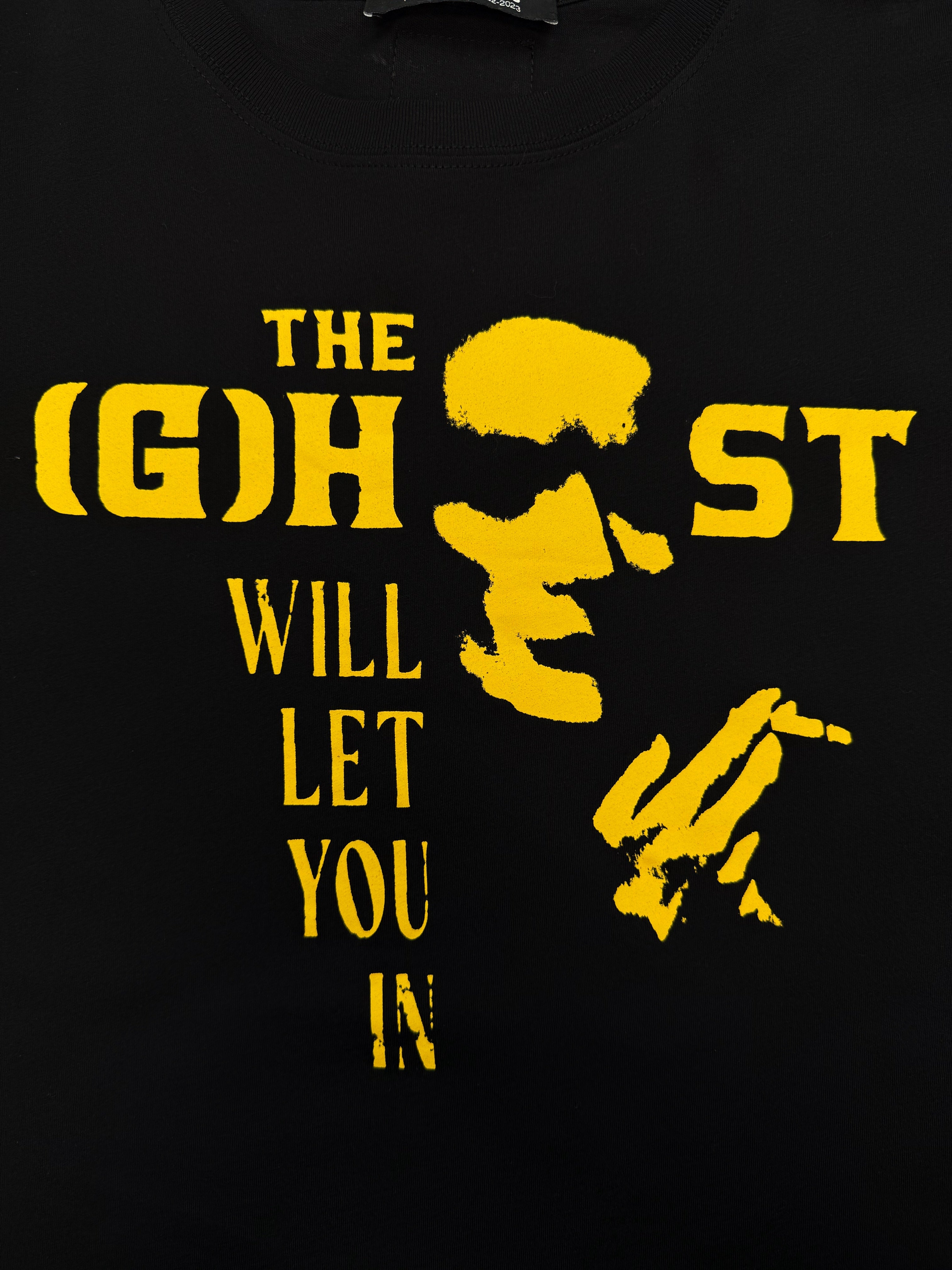 AW22 Raf Simons ‘The Ghost’ Black Graphic T-Shirt