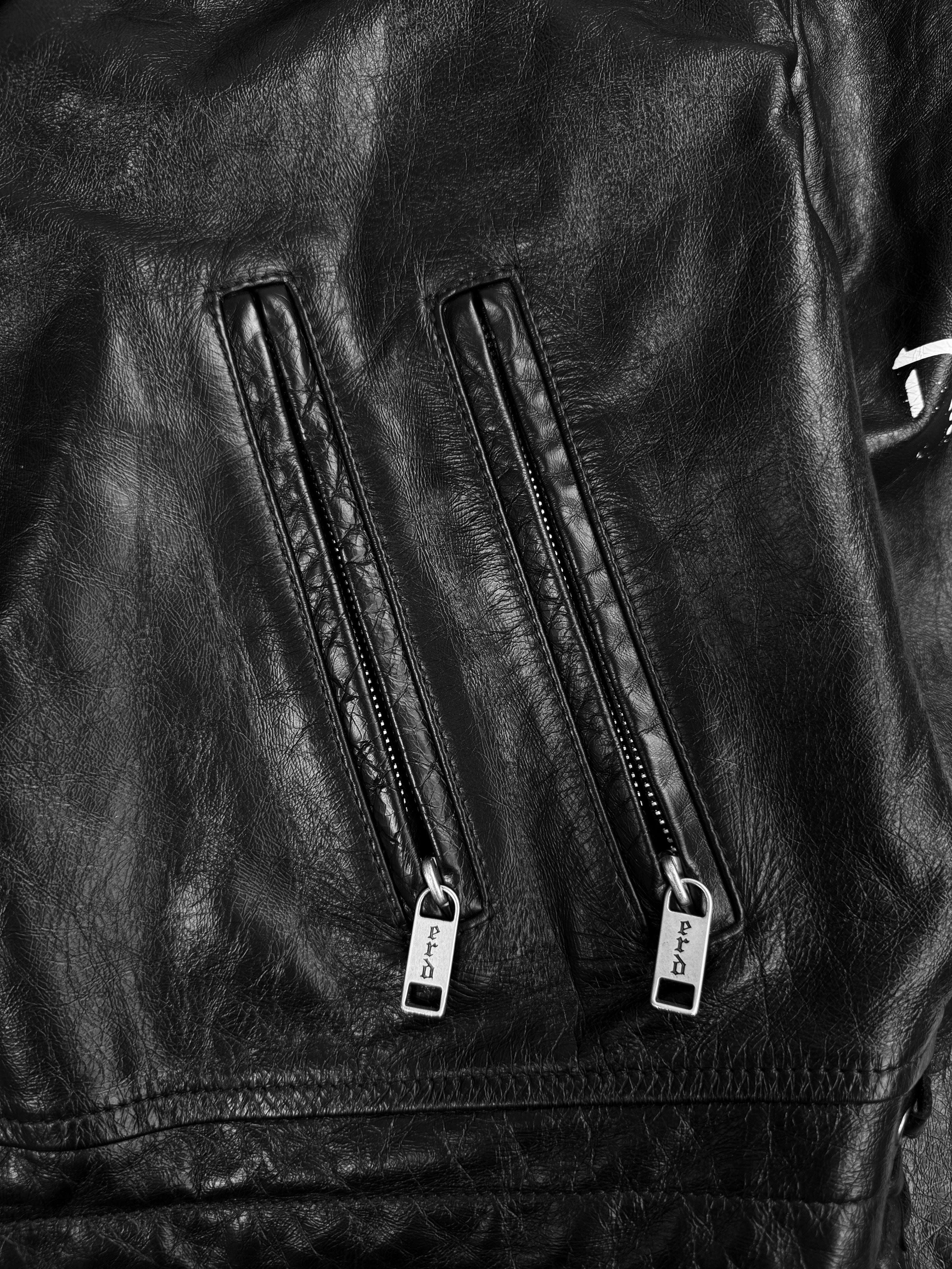 AW24 Enfants Riches Deprimes Christiane F. Leather Perfecto Jacket