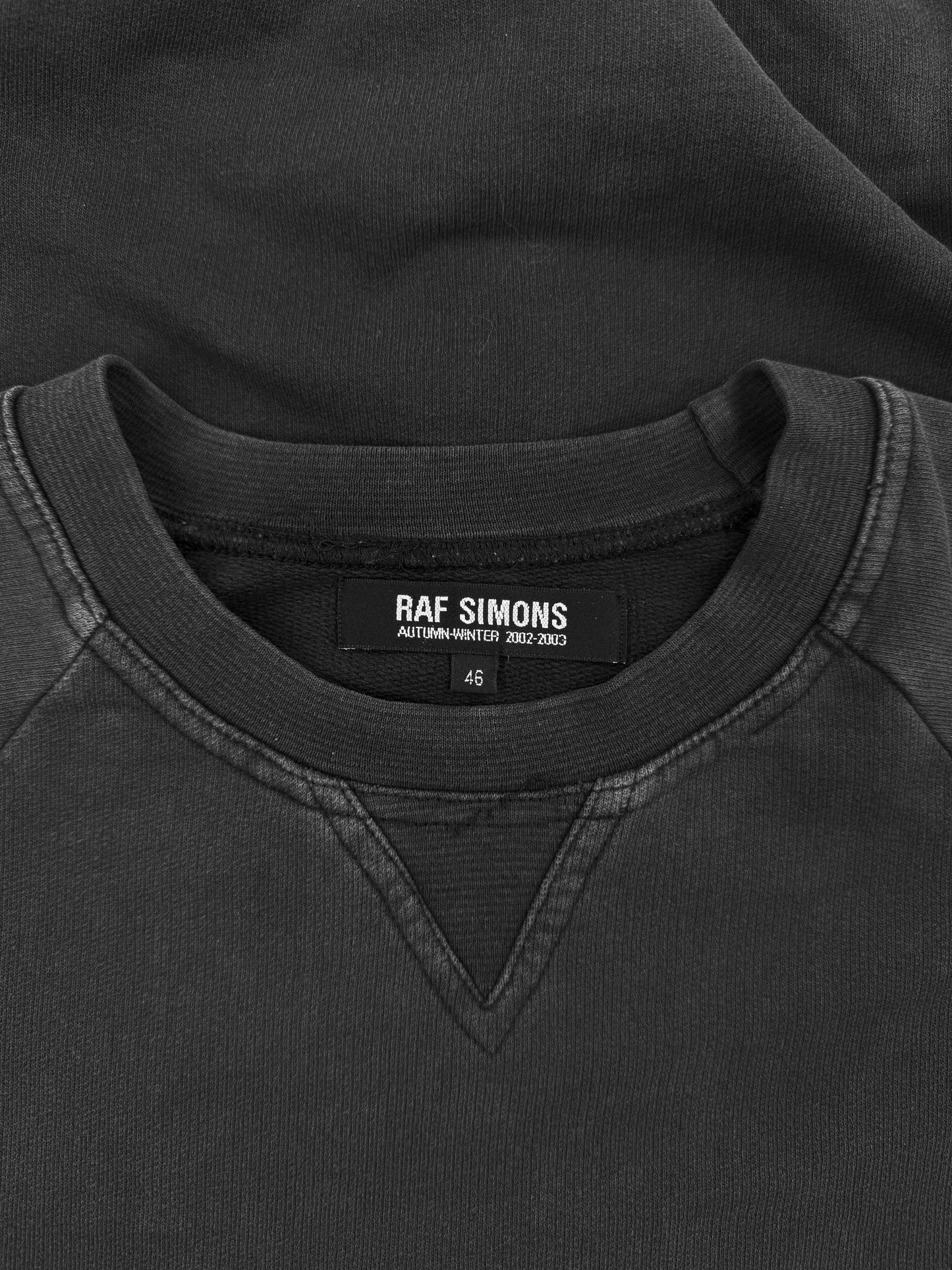 AW02 Raf Simons Virginia Creeper ‘Sticks’ Black Crewneck