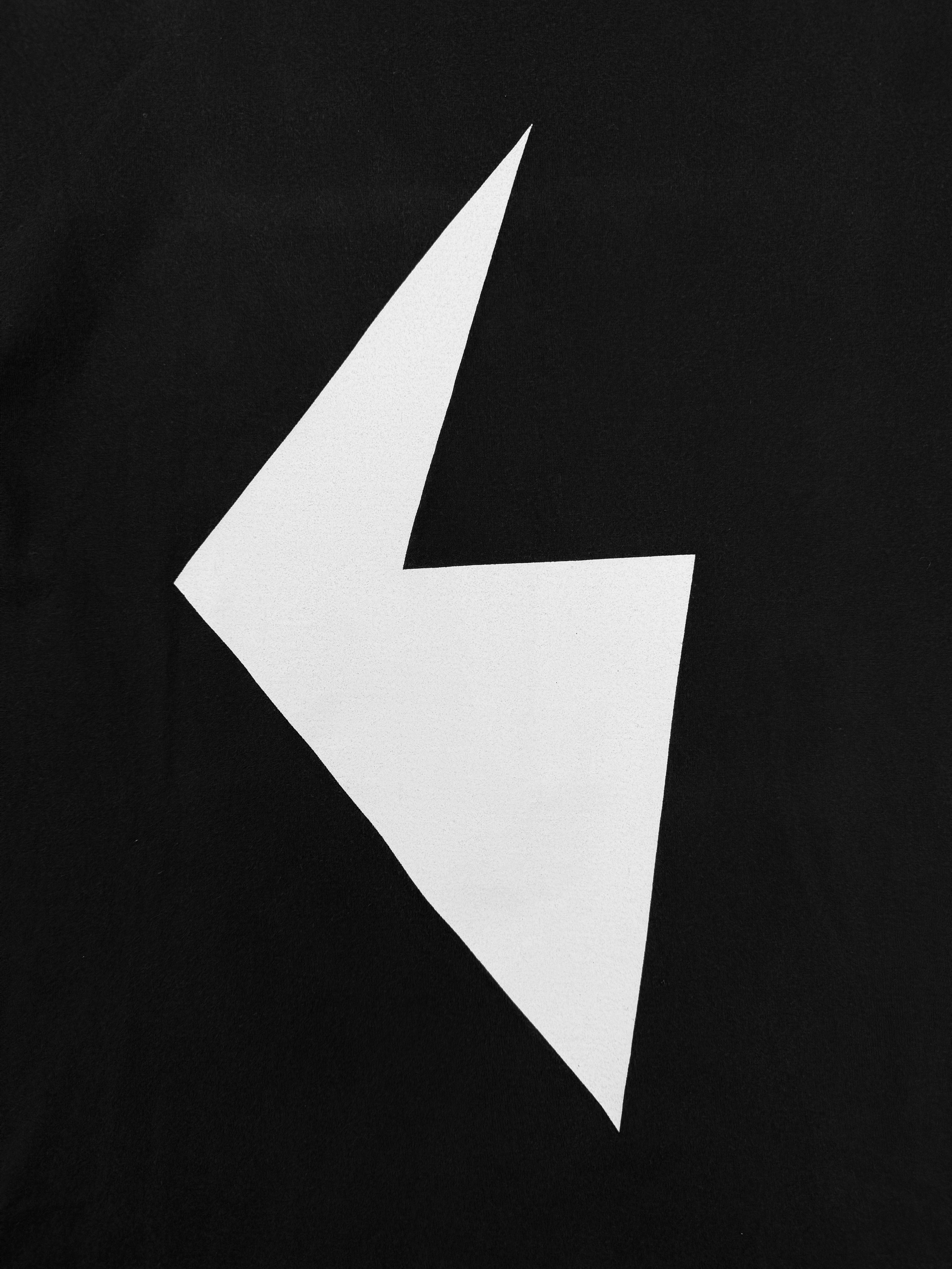 SS05 Raf Simons ‘History of My World’ Lightning Bolt Black T-Shirt