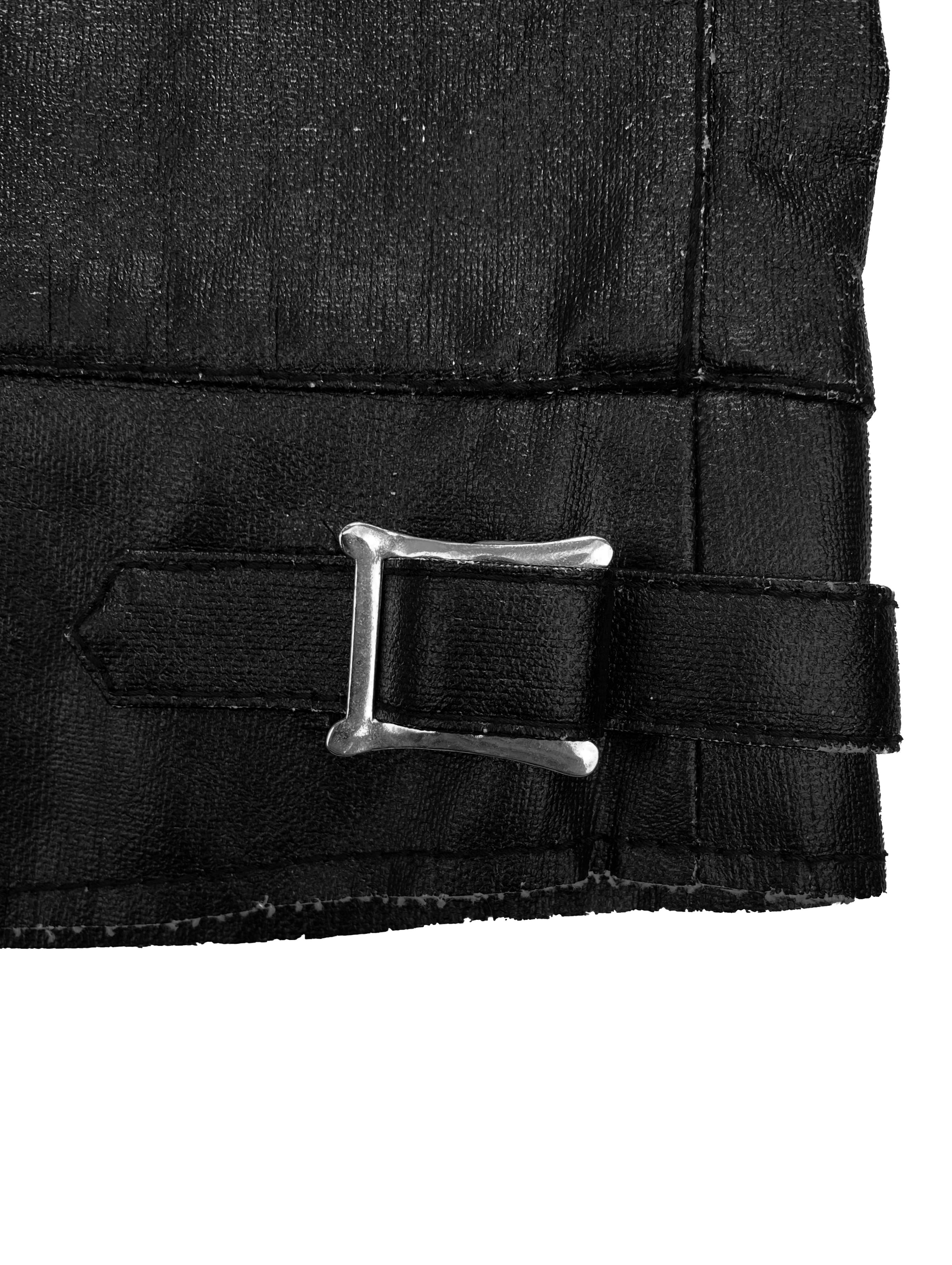AW02 Junya Watanabe Leather Bejewelled Skull and Crossbones Vest