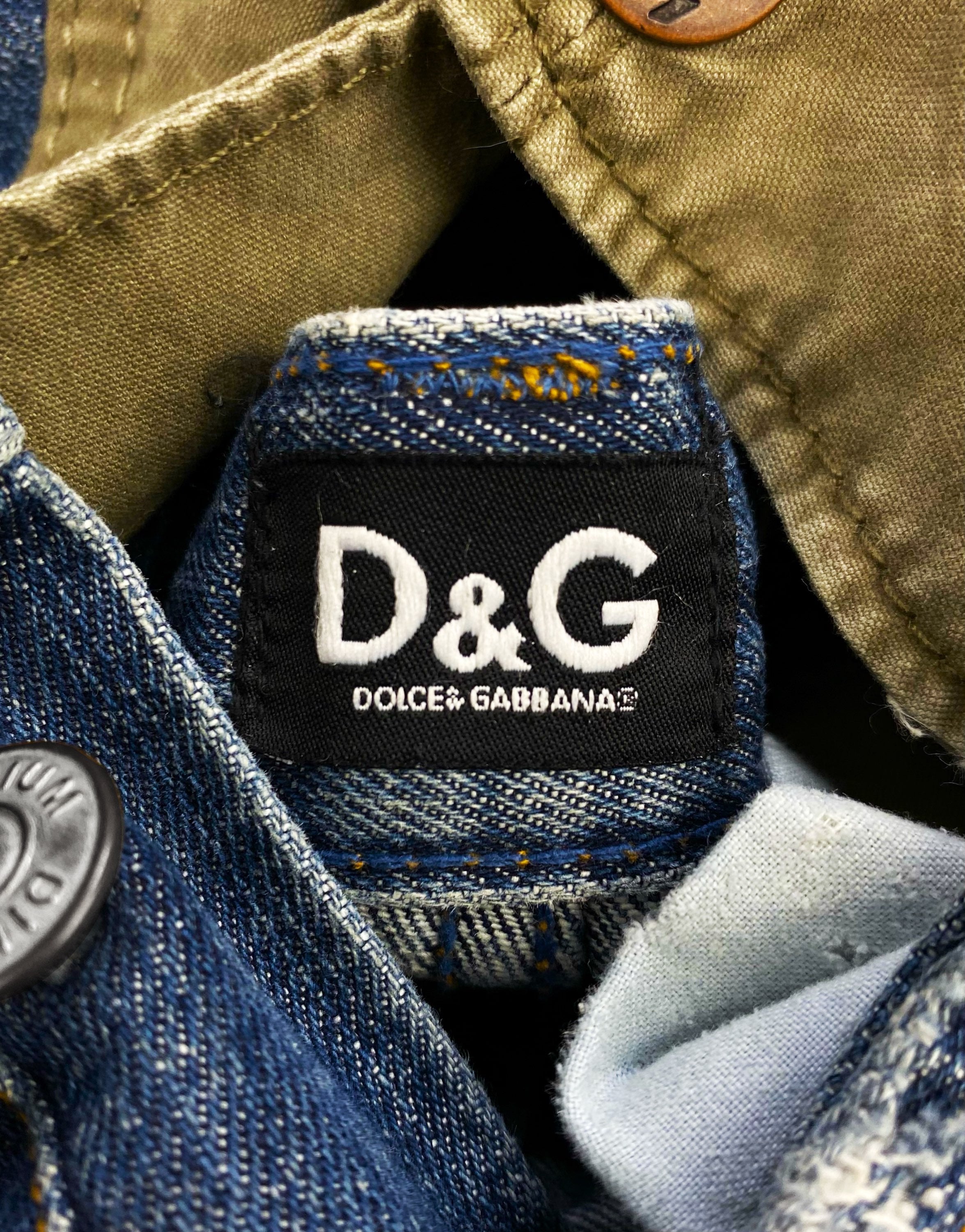 00s Dolce &amp; Gabbana 3D Multi Pocket Tonal Cargo Denim