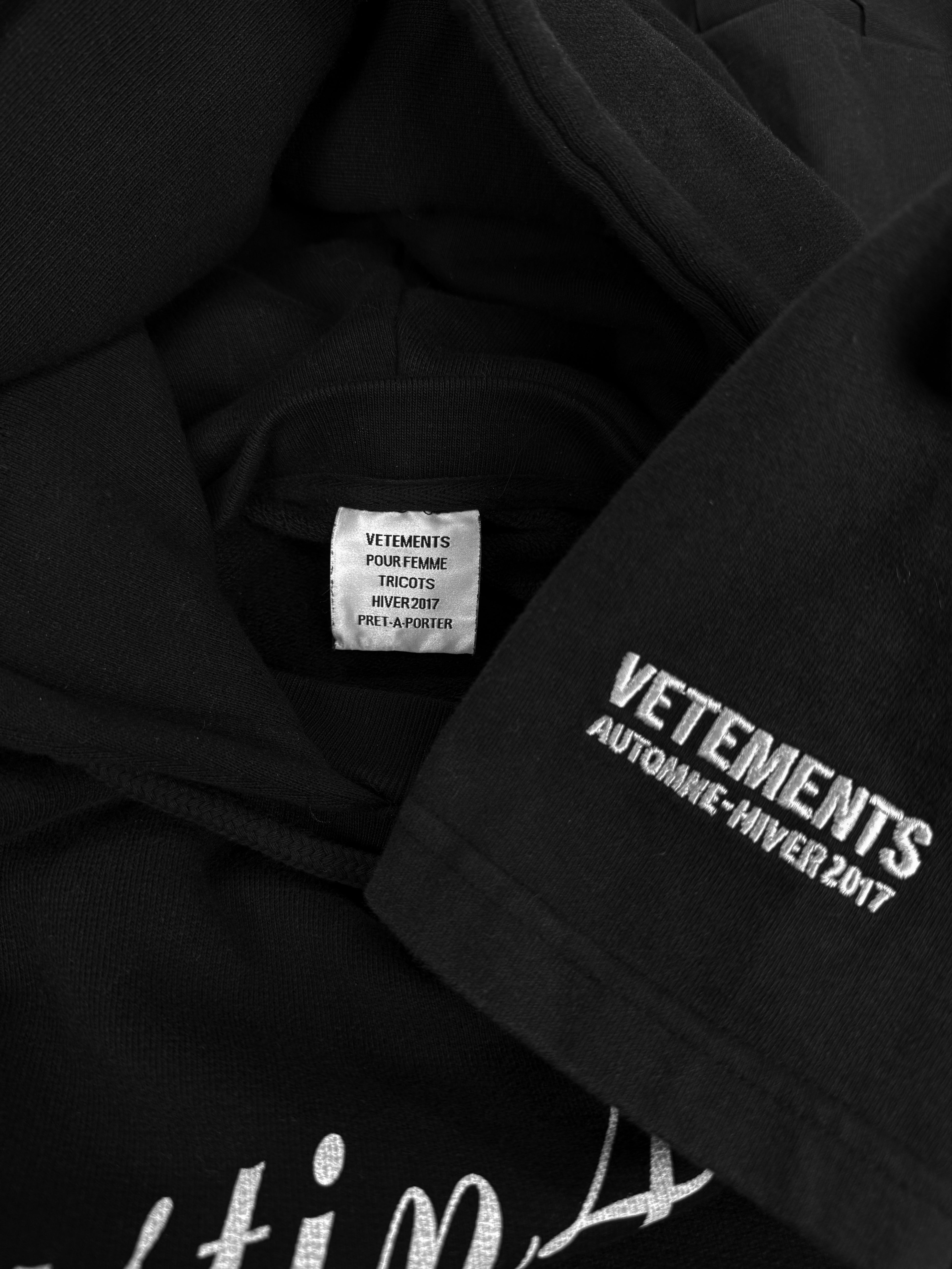 AW16 Vetements ‘11 in Gun Club’ Layered Skirt Chain Hoodie