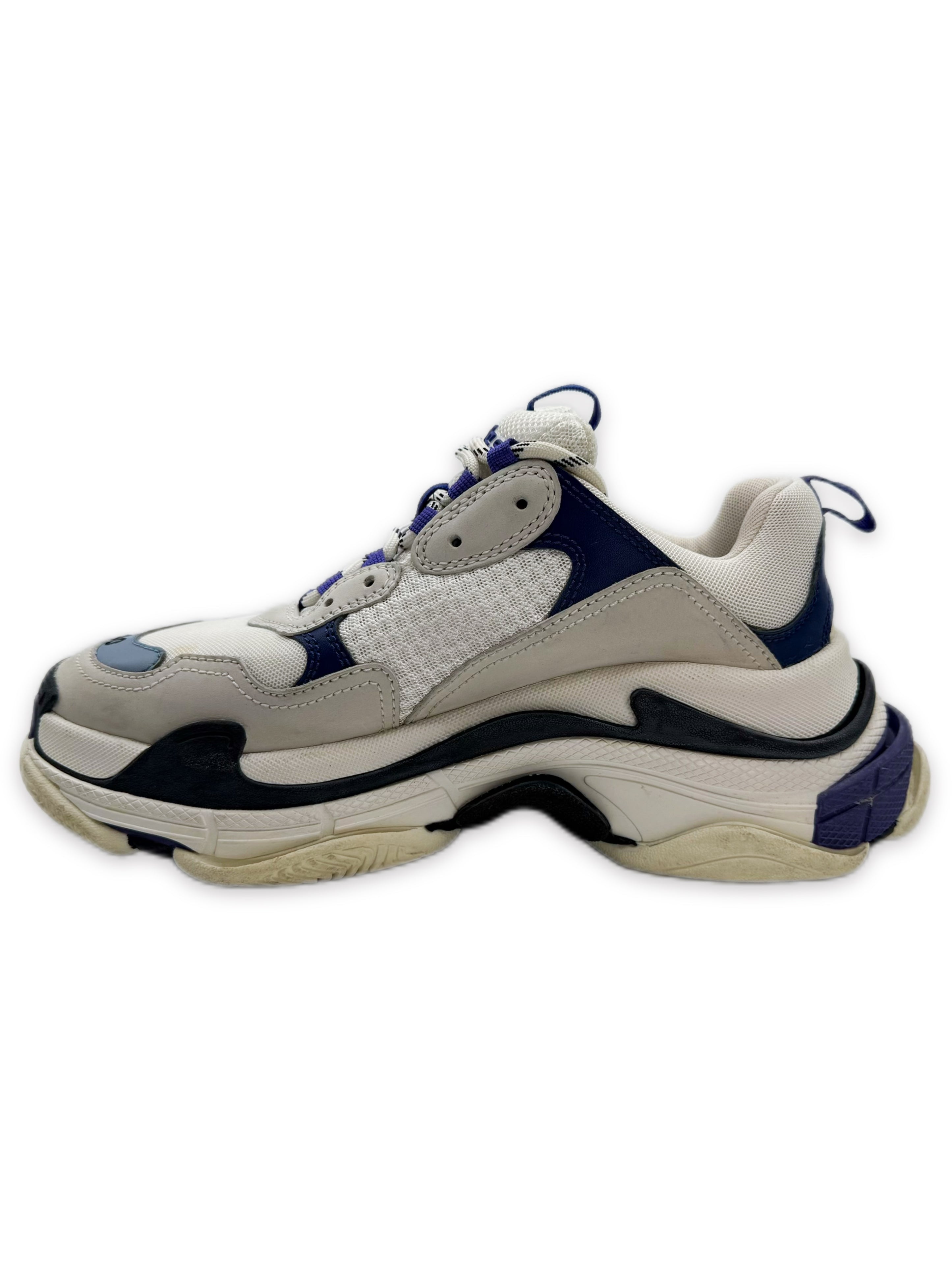 Balenciaga ‘Triple S’ Blue / White Low-top Chunky Sneakers