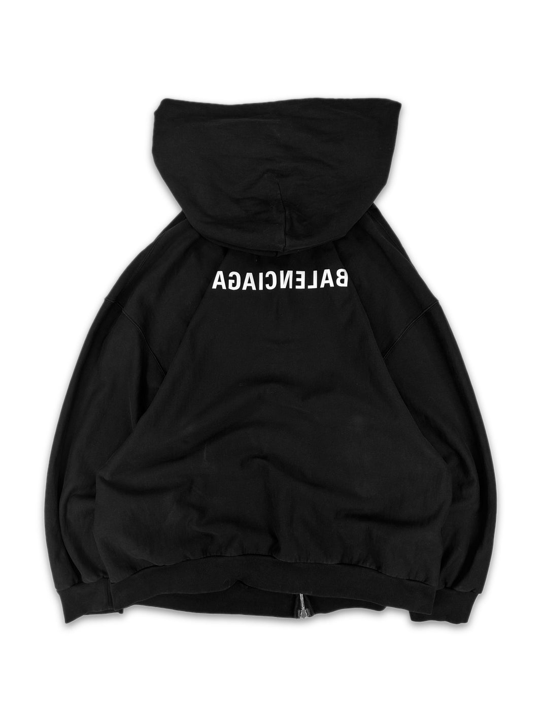 SS23 Balenciaga ‘Mirror’ Mud Show Reverse Logo Zip-up Hoodie