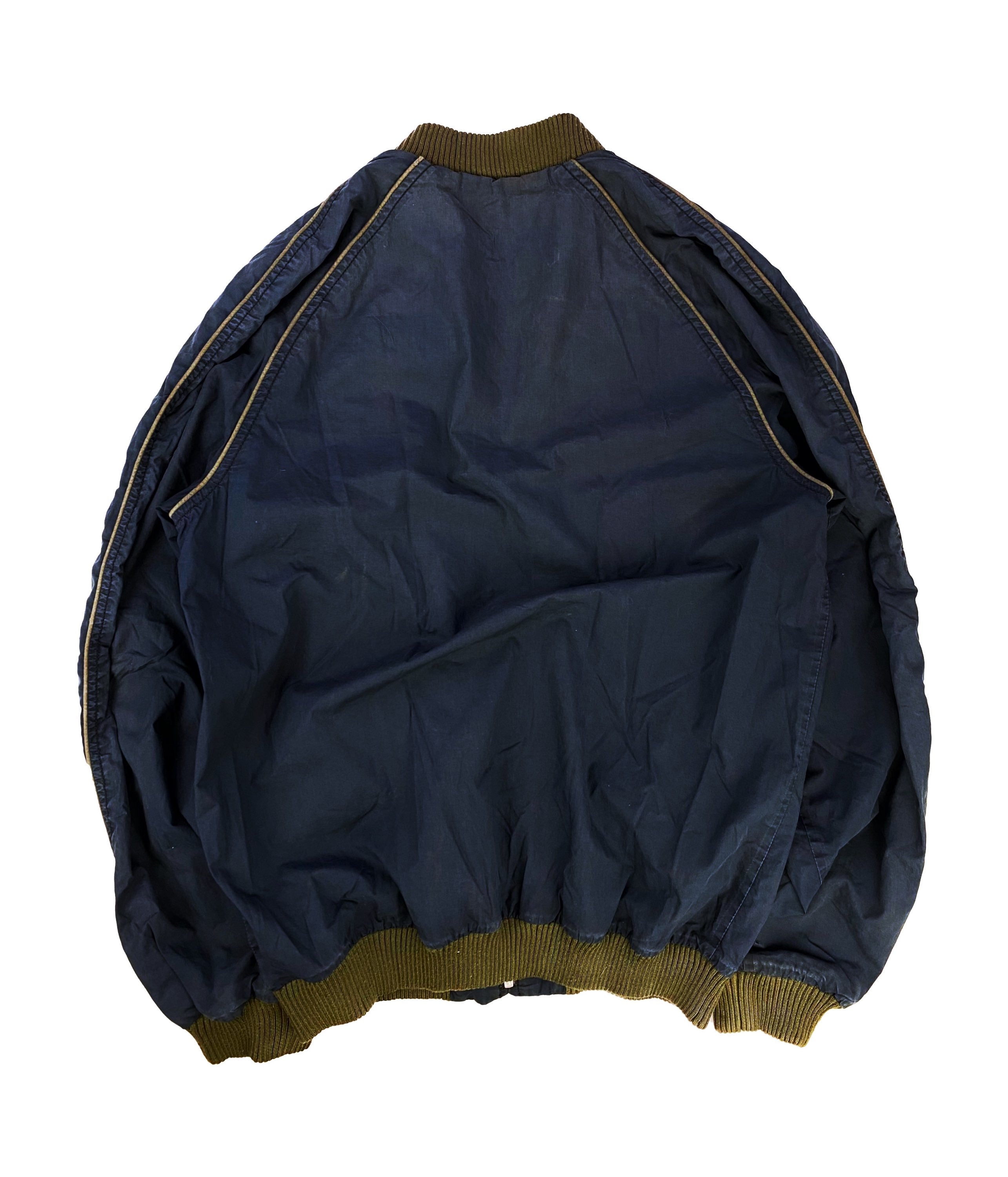 SS04 Maison Margiela Contrast Stripe 5-Zip Bomber Jacket