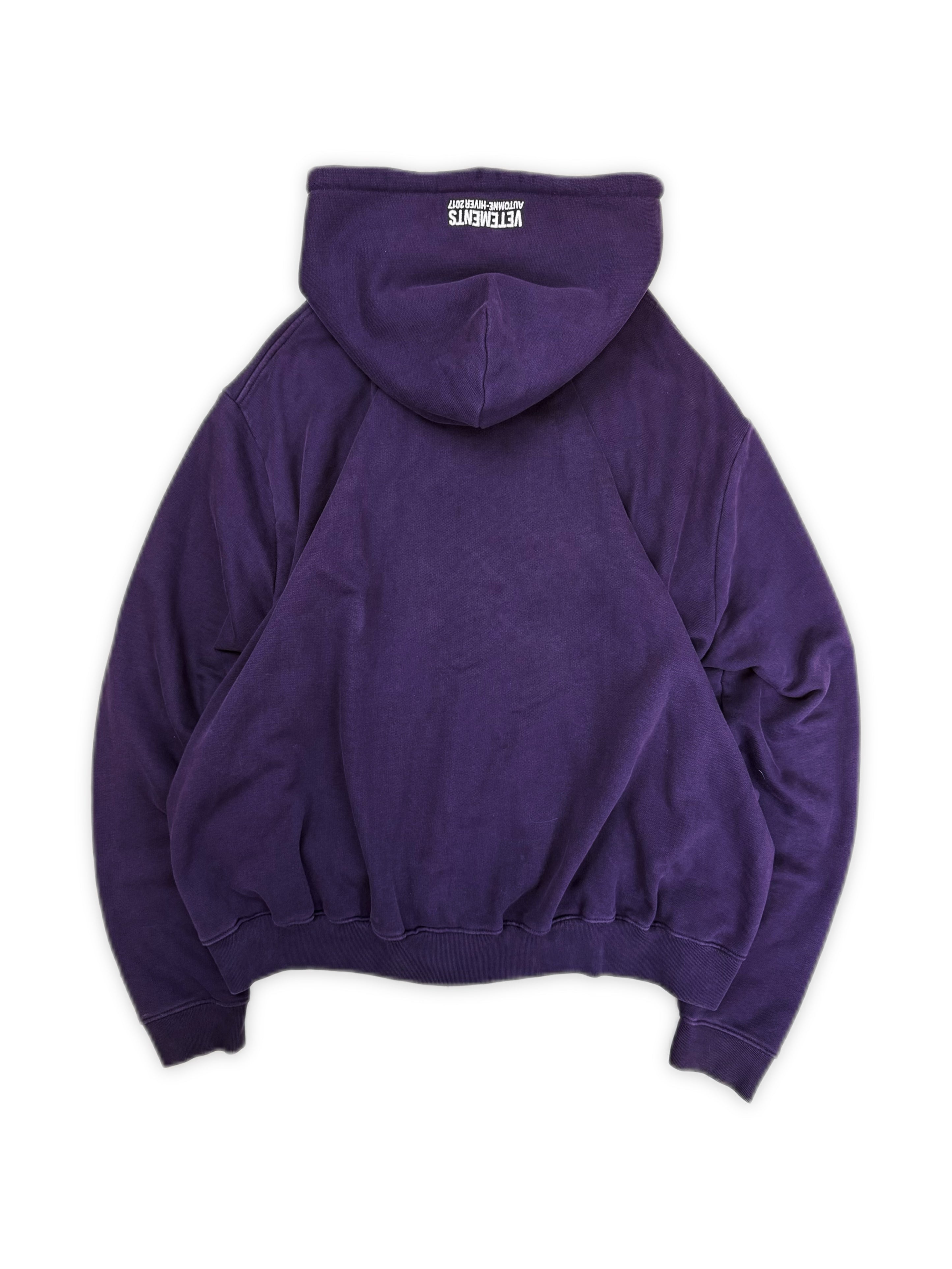 AW16 Vetements Homme ‘Sexual Fantasies’ Purple 1/50 Zip-up Hoodie