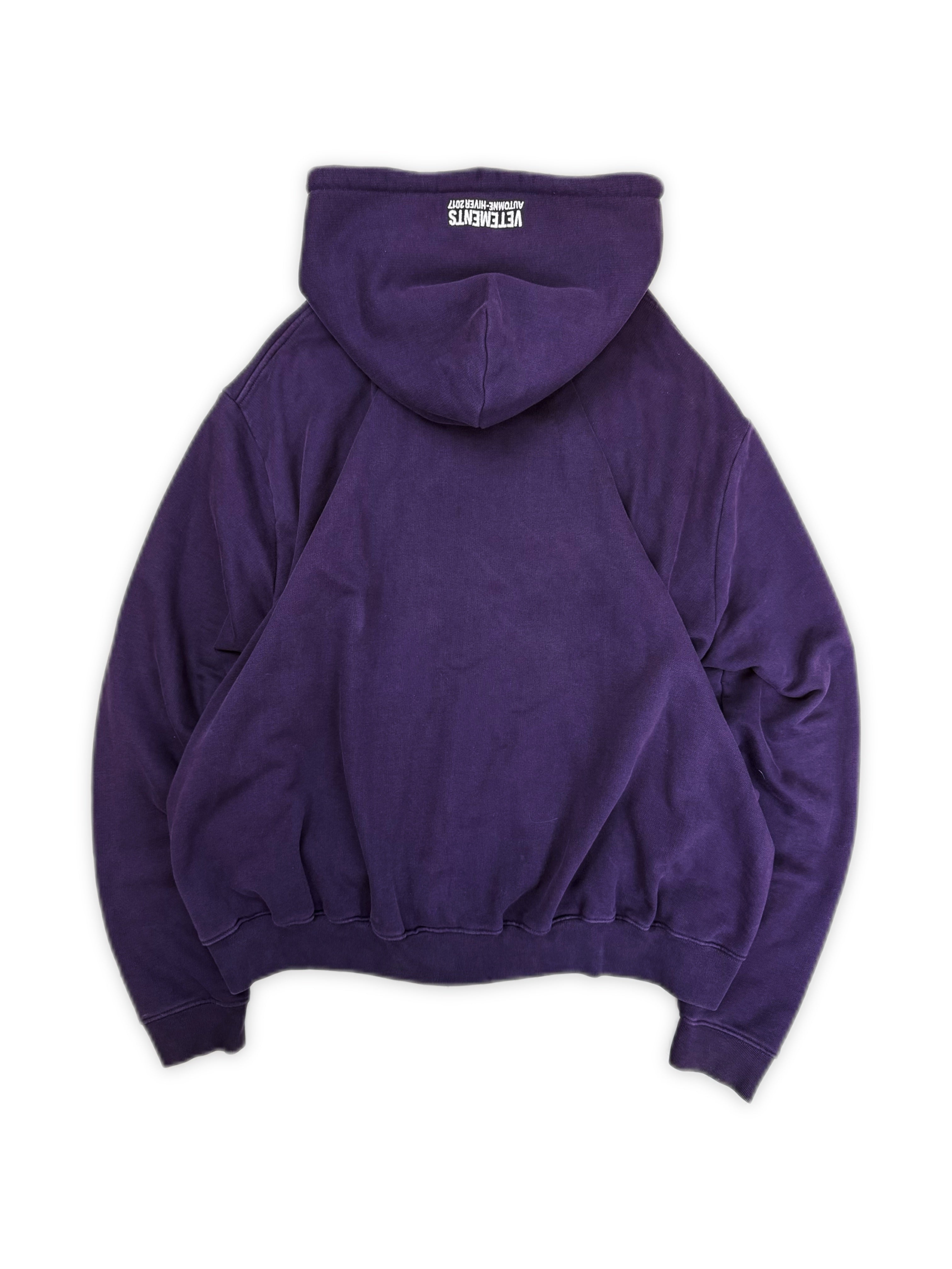 AW16 Vetements Homme ‘Sexual Fantasies’ Purple 1/50 Zip-up Hoodie