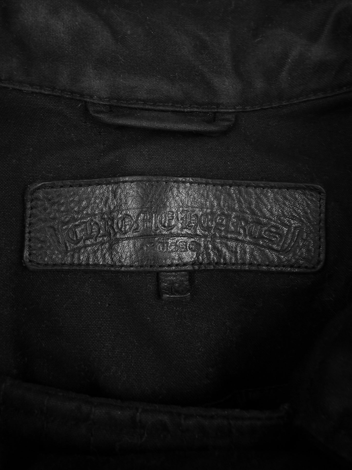 Chrome Hearts Dagger Zip Fleur Back Lined Black Peacoat