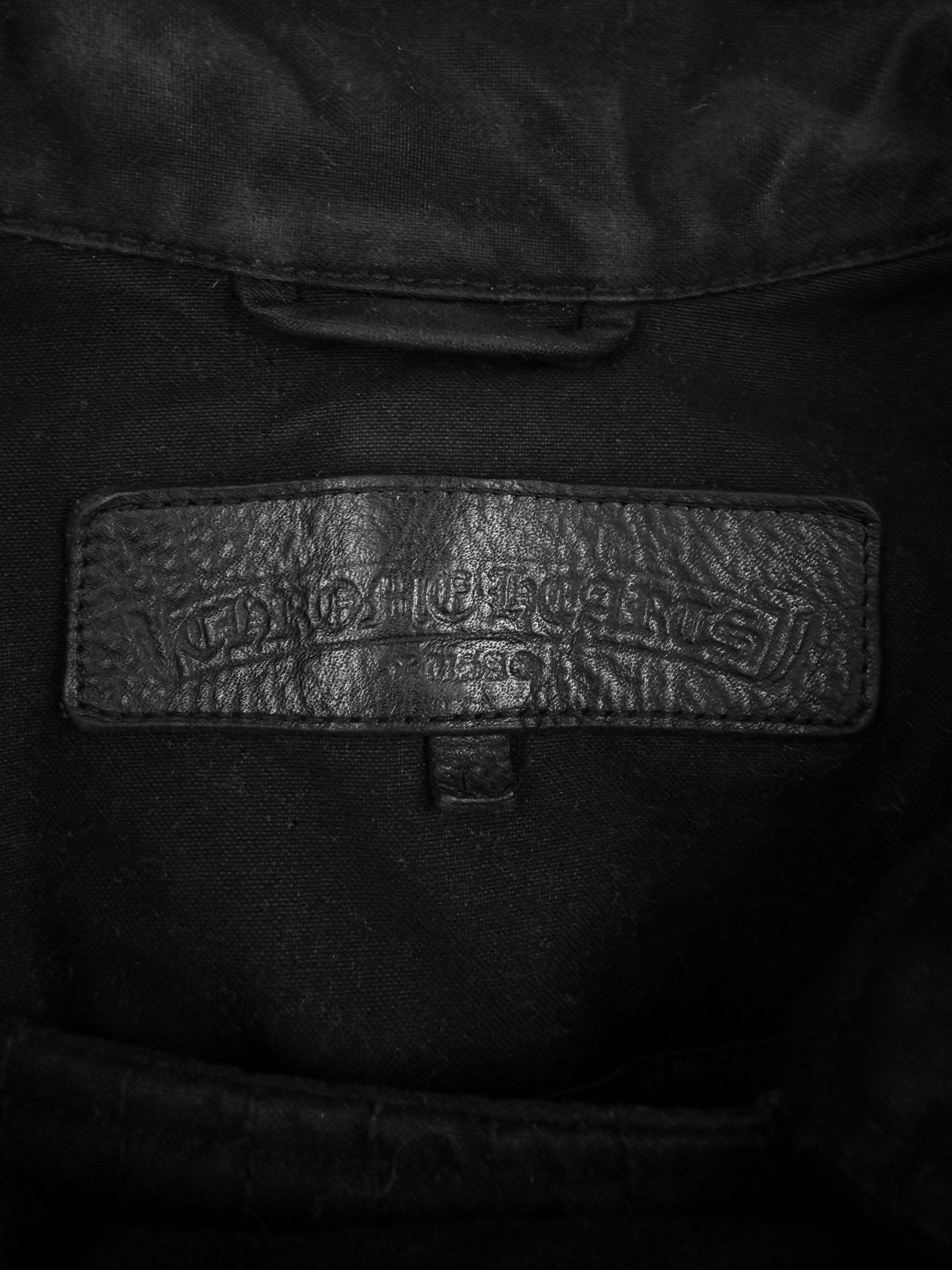 Chrome Hearts Dagger Zip Fleur Back Lined Black Peacoat