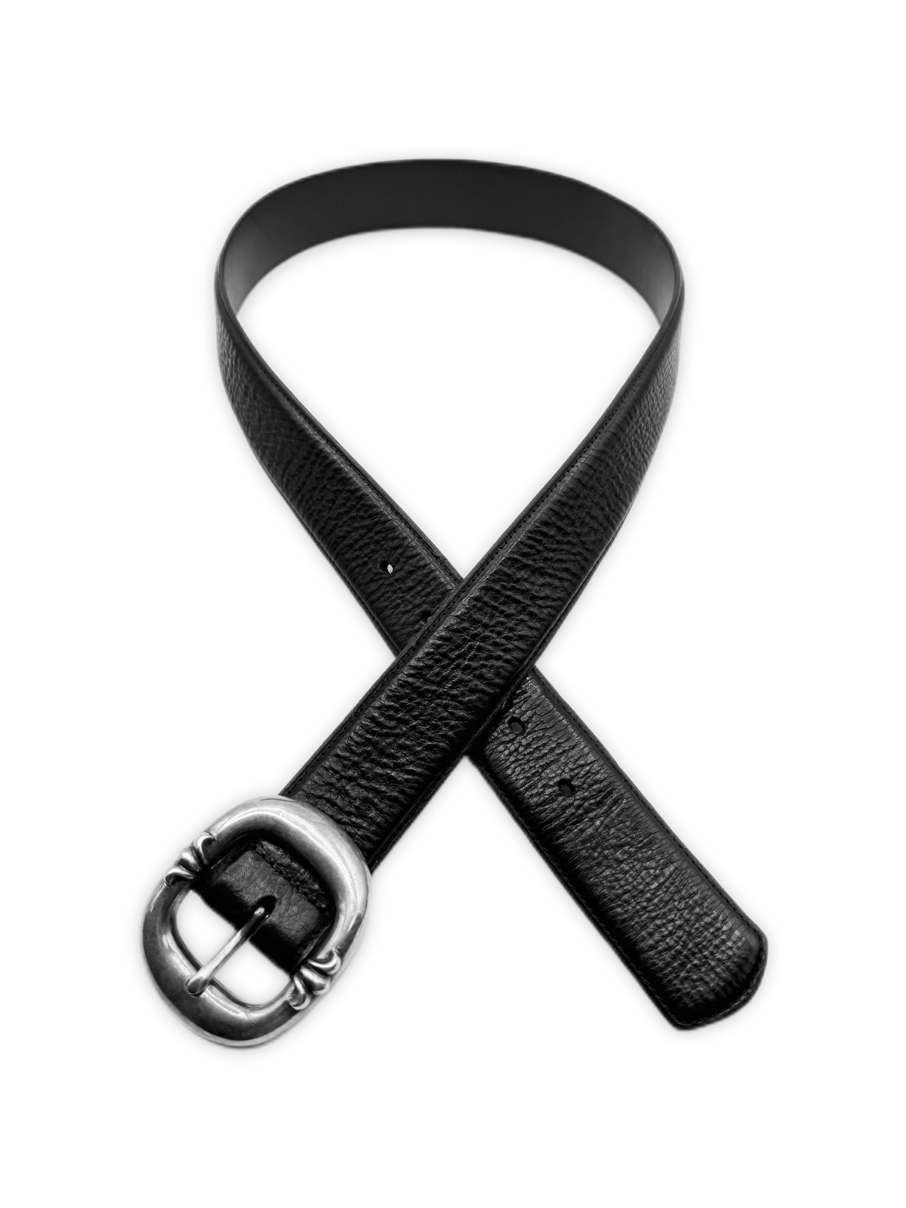 Chrome Hearts ‘Gunslinger’ .925 Silver Black Leather Belt