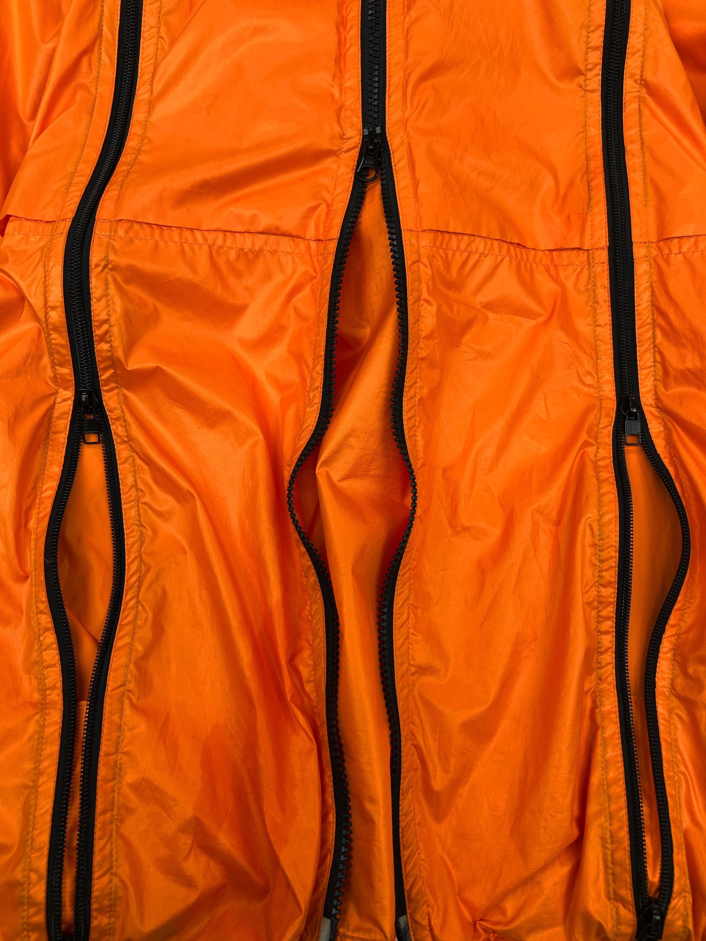 90s Final Home ‘Survival’ Multi Zip Orange Cargo Jacket