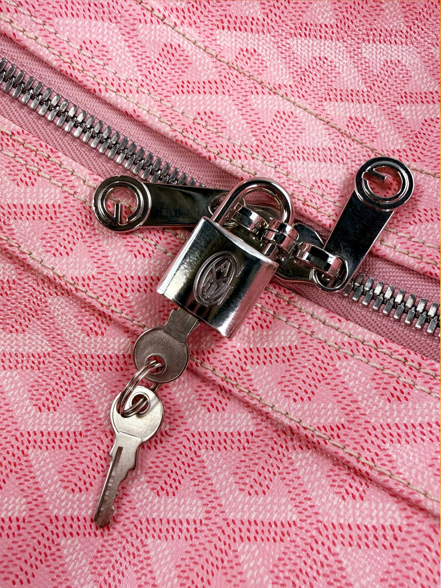 2008 Goyard 60 Sakura Baby Pink Japan Exclusive Croisière Leather Duffle Bag