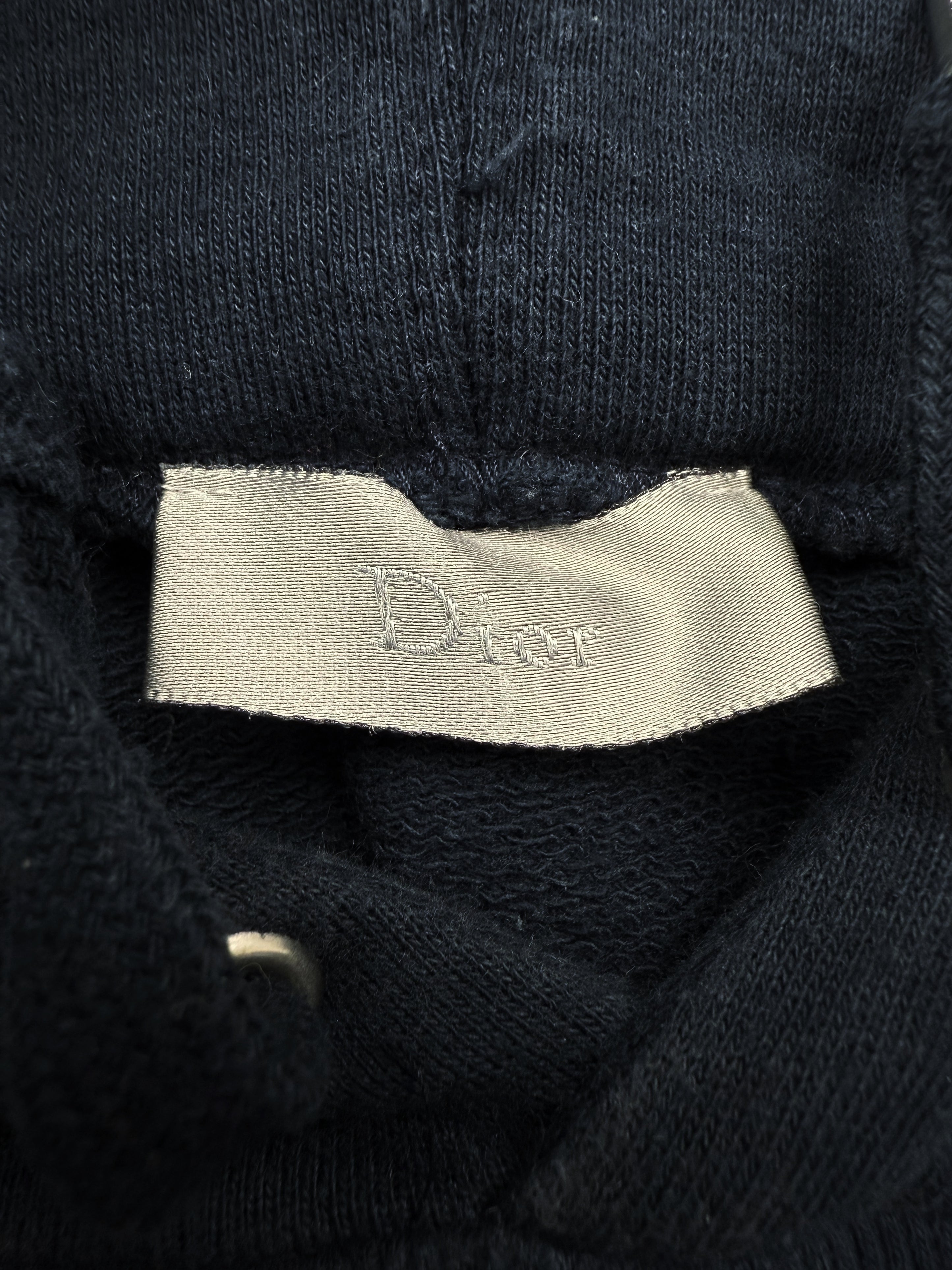 00s Dior Homme ‘The Cold One’ Navy Blue Slogan Hoodie