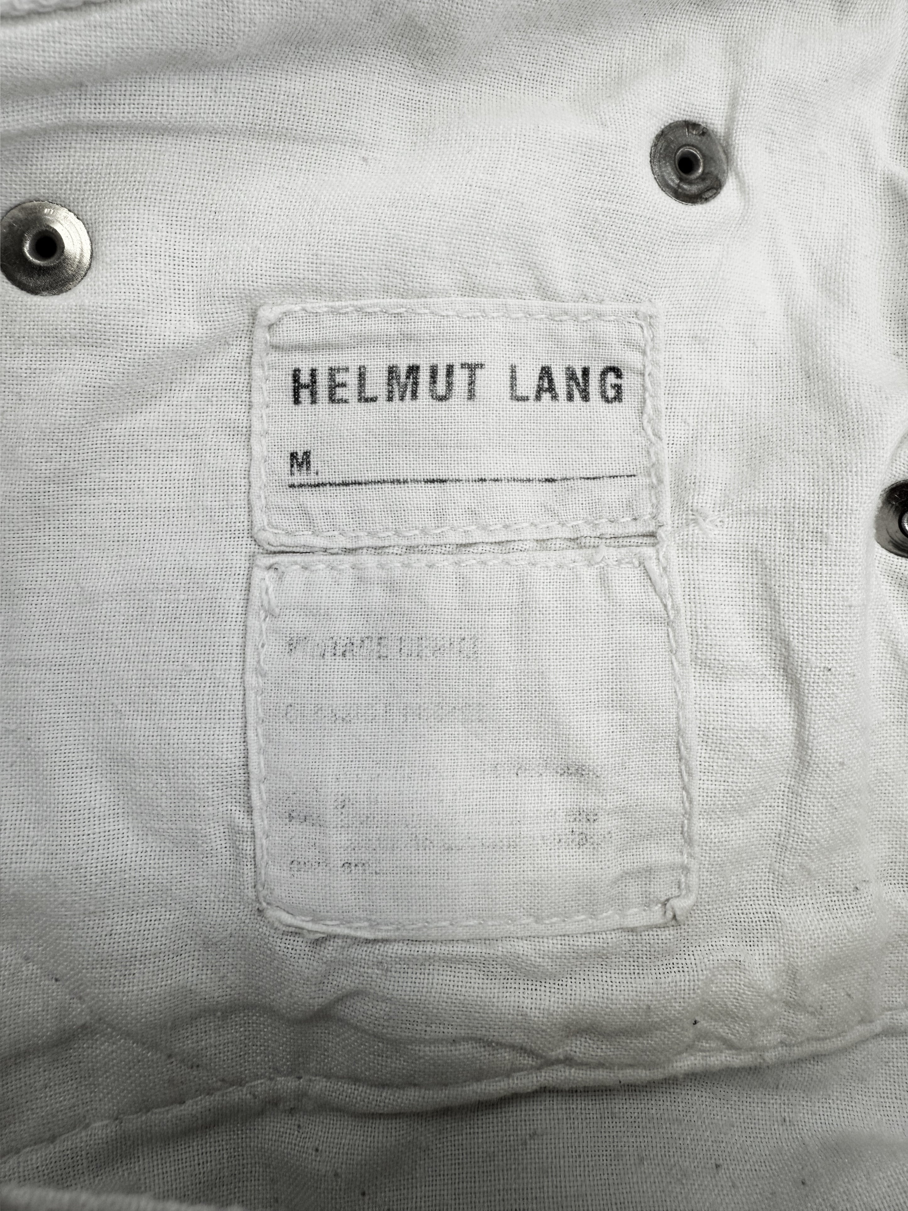 90s Helmut Lang Paint Splatter White Dirt Wash Boot Cut Denim