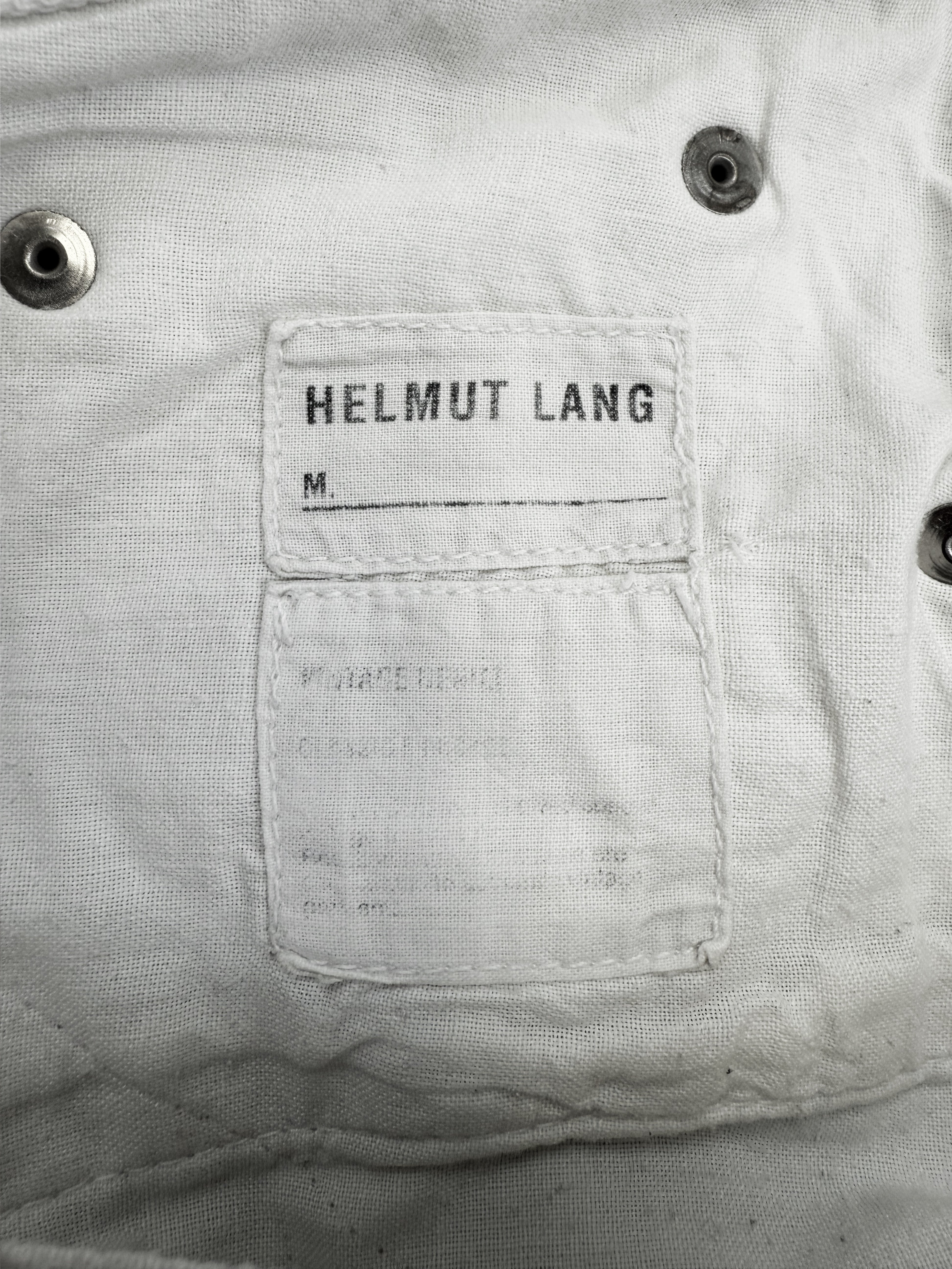 90s Helmut Lang Paint Splatter White Dirt Wash Boot Cut Denim
