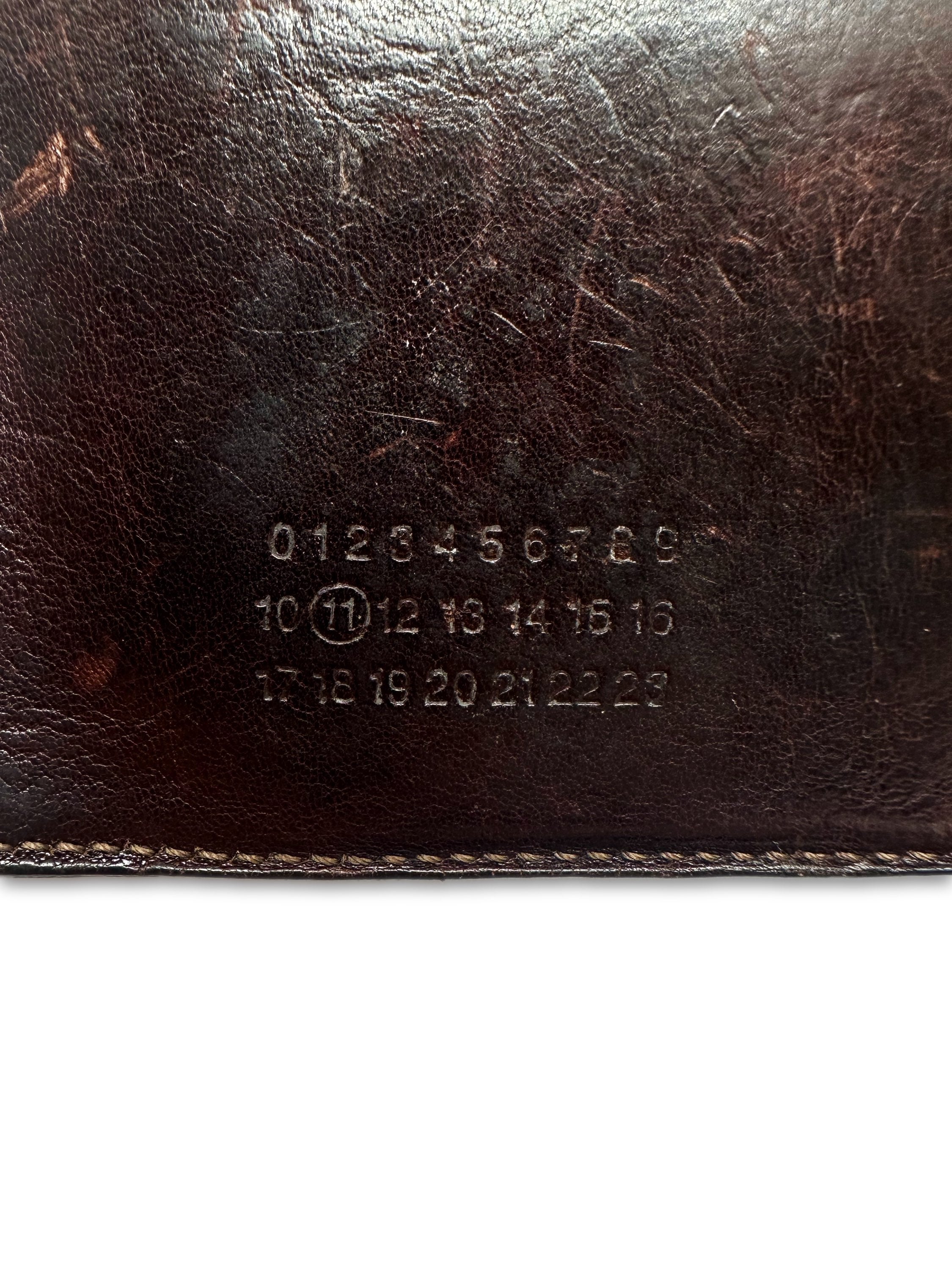 00s Maison Margiela Brown Leather Bifold Wallet