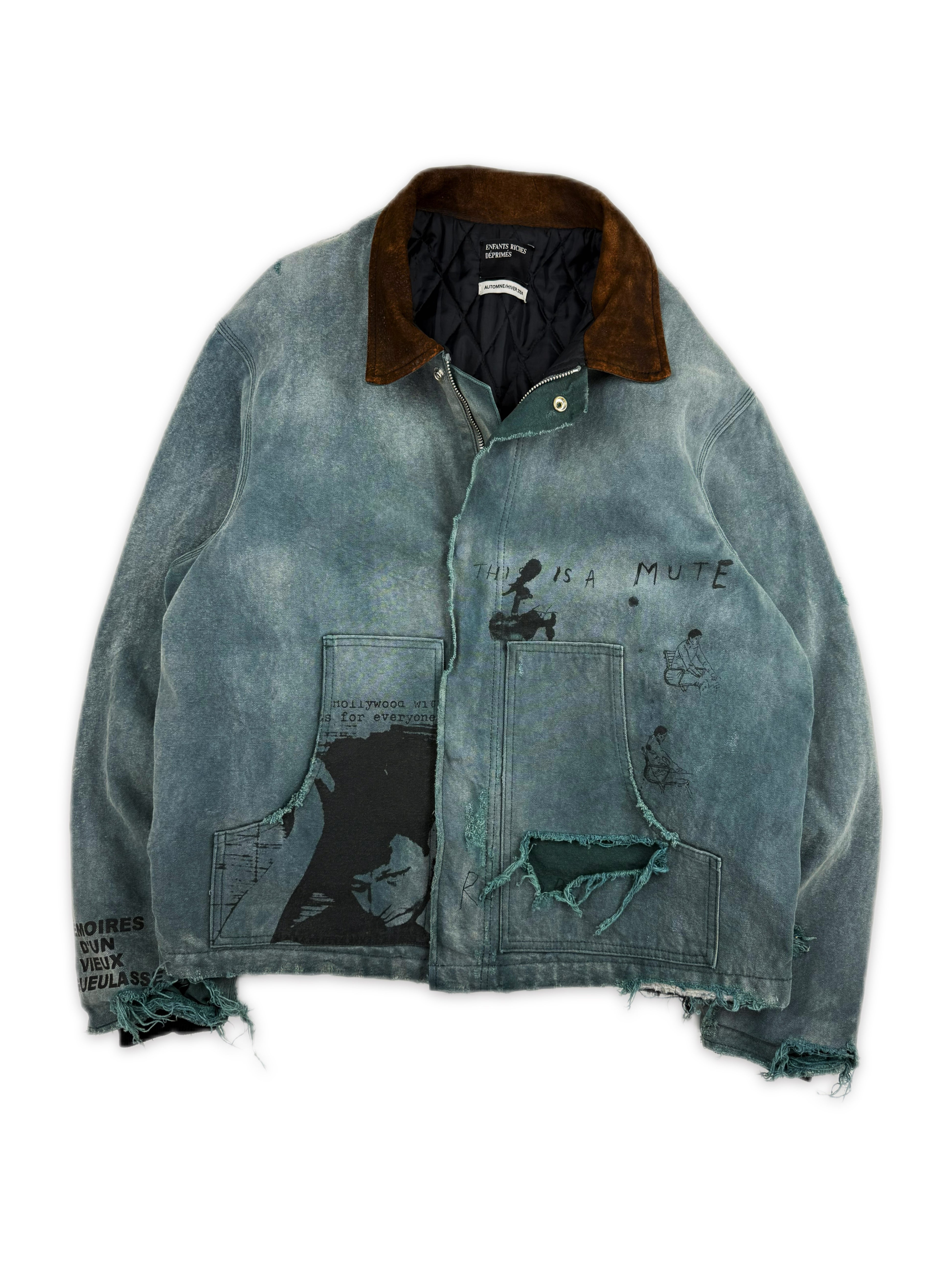 AW24 Enfants Riches Deprimes ‘Memories’ Leather Distressed Work Ja