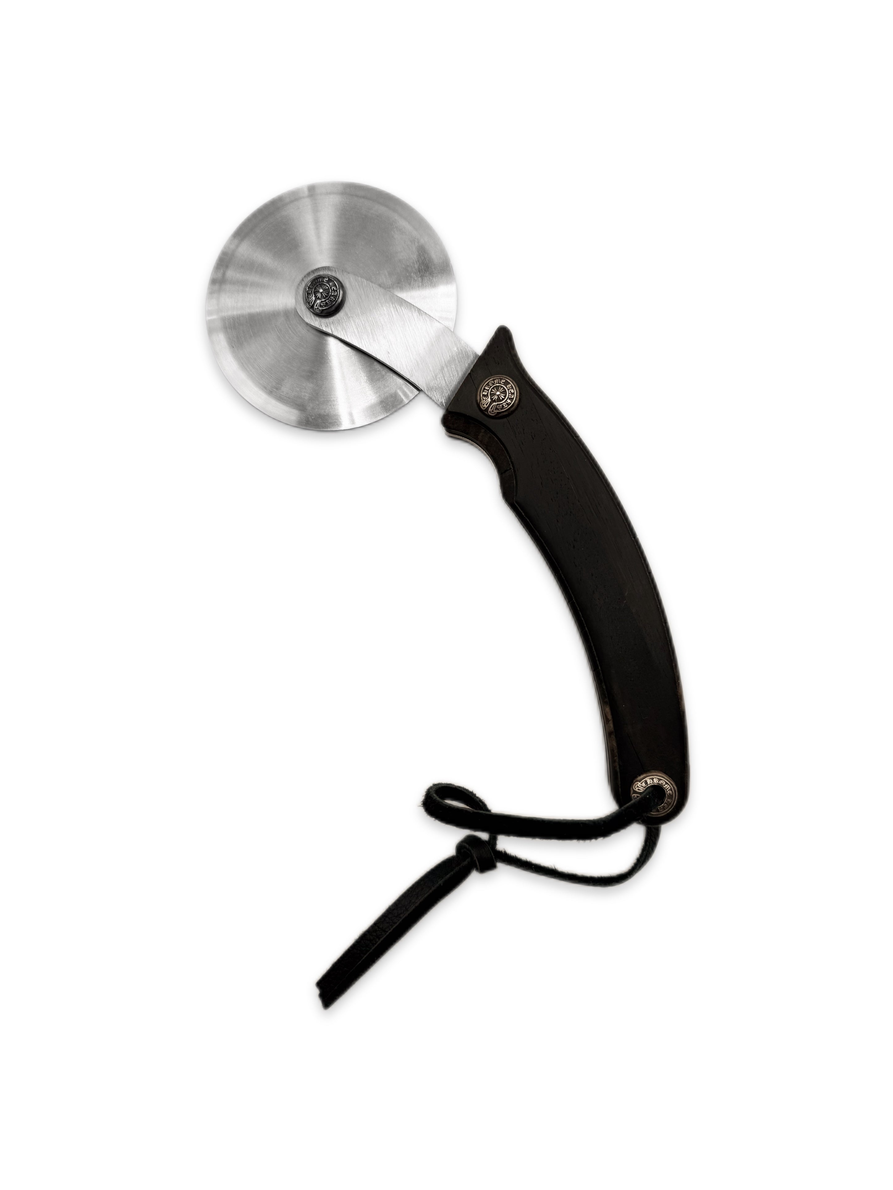 Chrome Hearts Hollywood Exclusive Ebony Wood .925 Silver Pizza Cutter