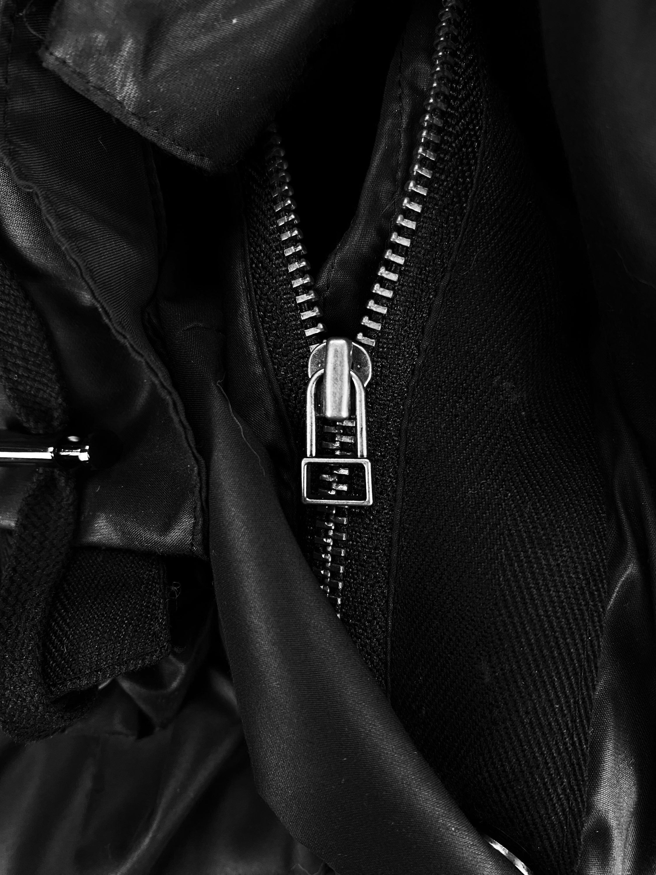 Helmut Lang Black Nylon Full Zip Boxy Jacket